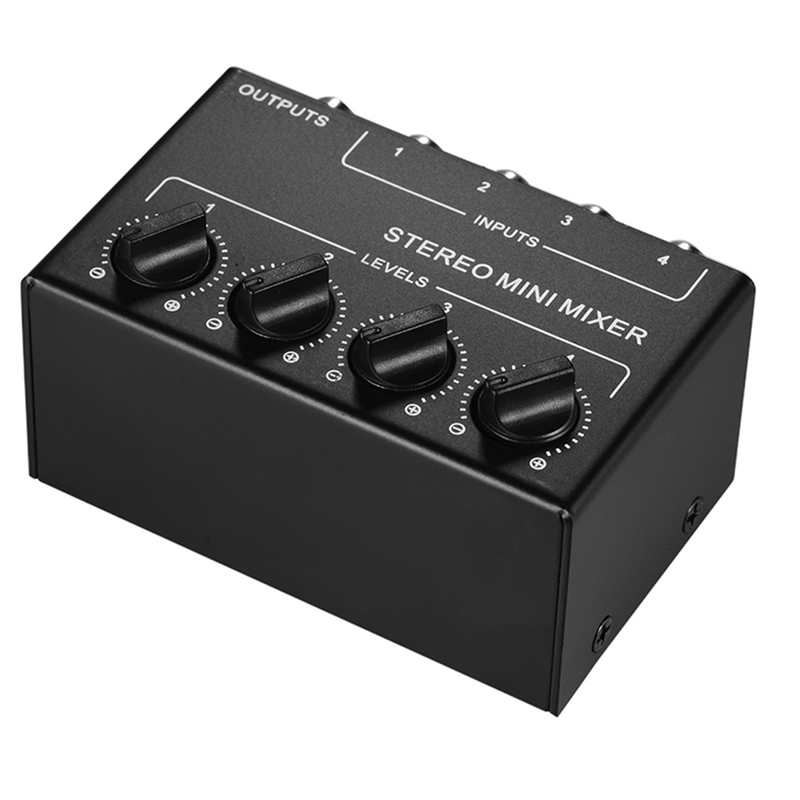 Audio Mixer 4 Channel - BNVN-CX400 Mini Stereo 4-Channel Passive Audio