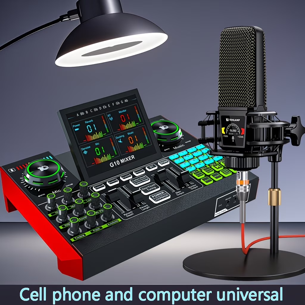 Audio Music Changer - Tenlamp Audio Interface Mixer Sound board,