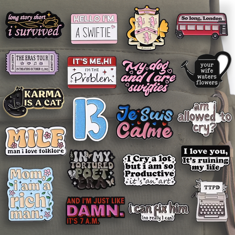 Audio Music Lollipop - Romantic Song Lyrics Enamel Pins Female