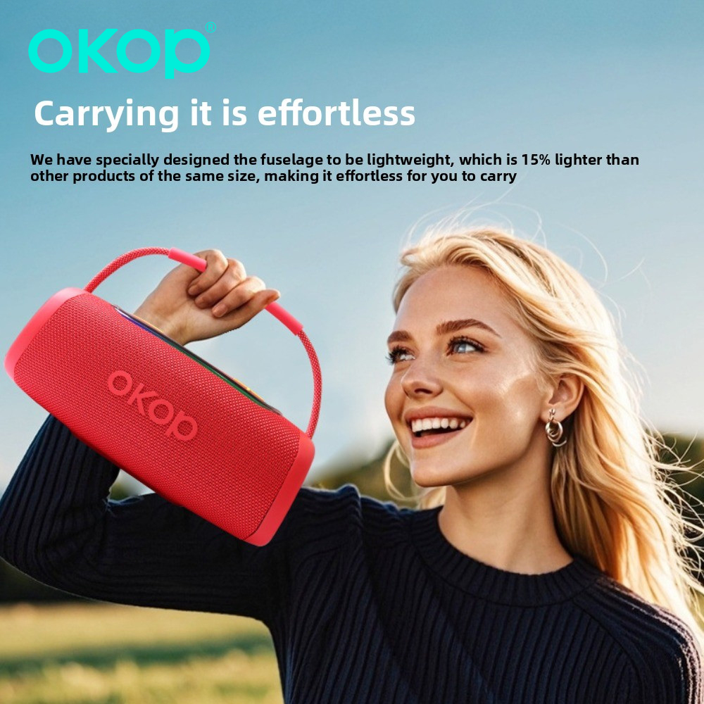Audio Music To Video Ai Free - OKOP Bluetooth Speaker,Portable RGB Light,Wireless Outdoor
