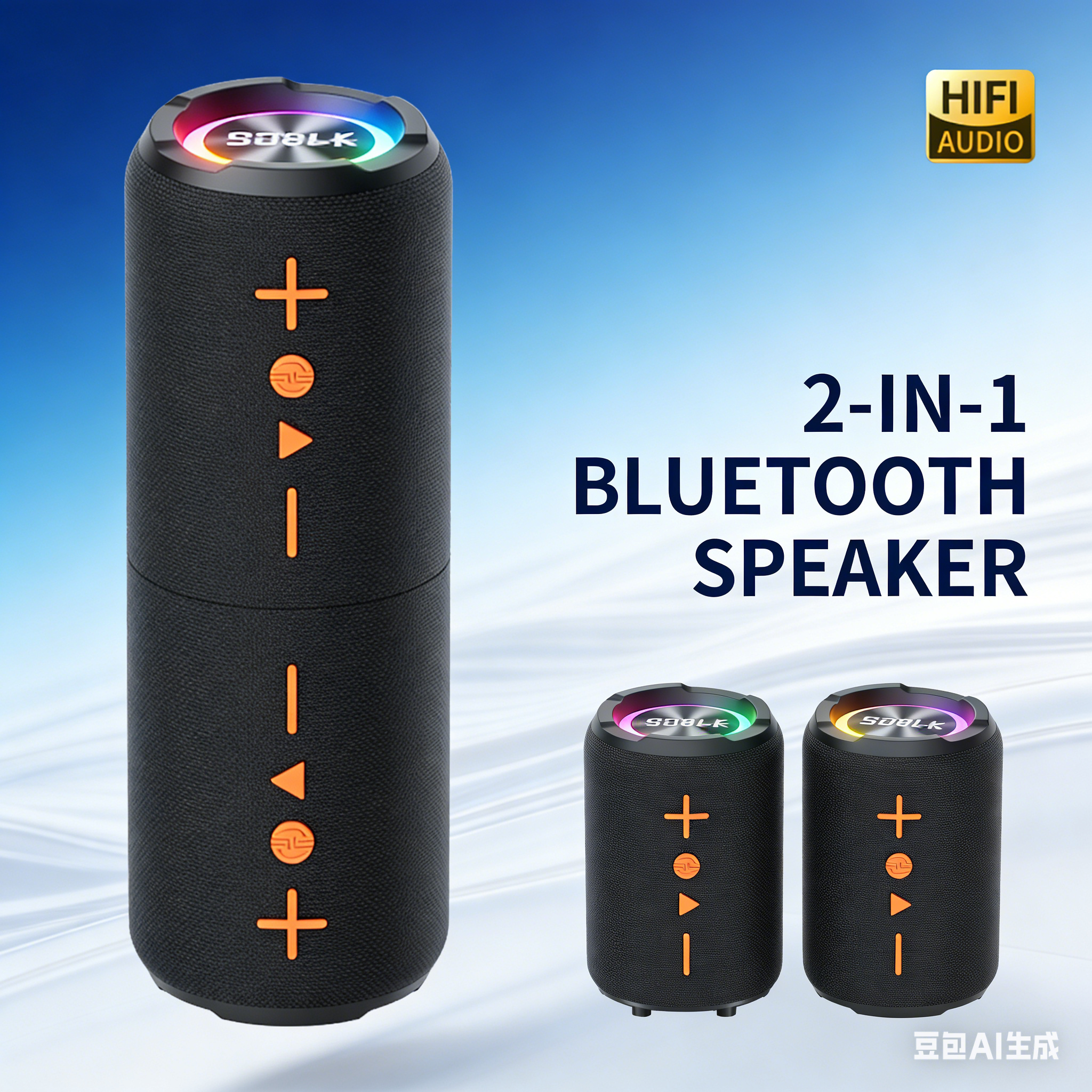 Audio And Music Separate - 2-in-1 Separable Bluetooth Speakers SODLK TX9