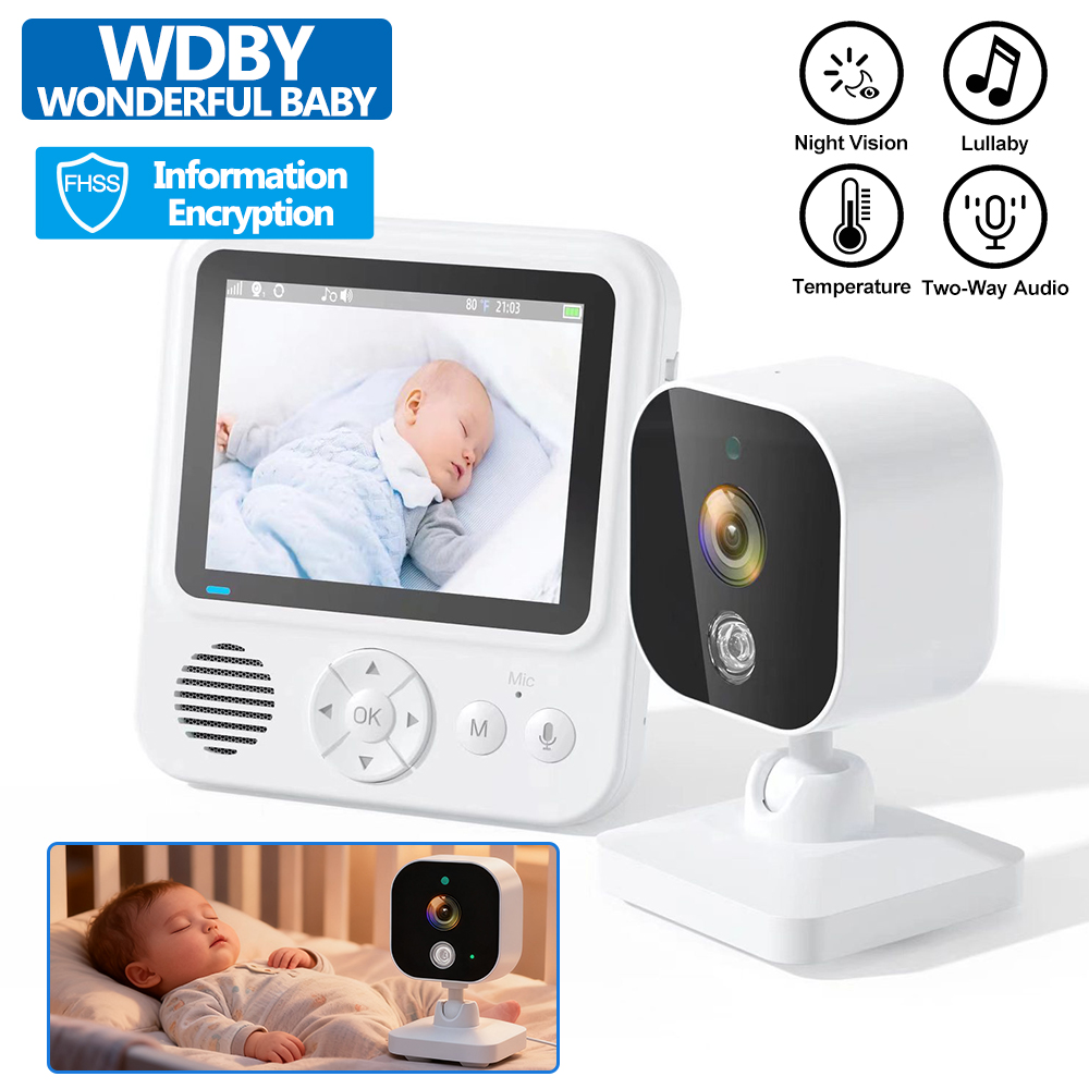 Audio Music To Video - Wireless Baby Monitor 2.8'' LCD Display