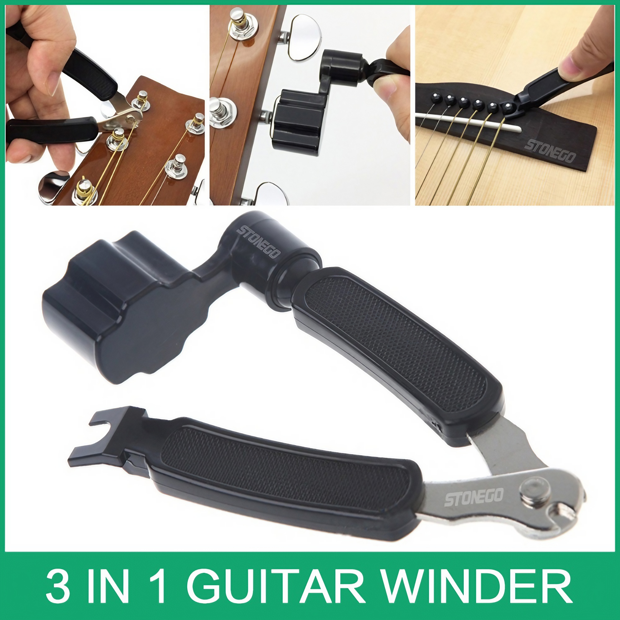 Bass Guitar Strings - 3 In 1 Guitar String Winder
