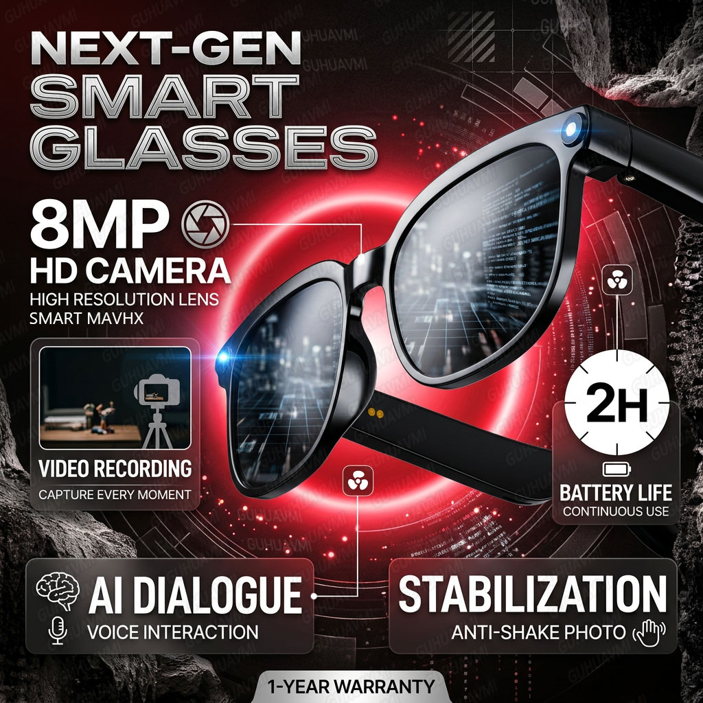 Wireless Smart Camera Glasses  - Audio Music To Video 评论和价格