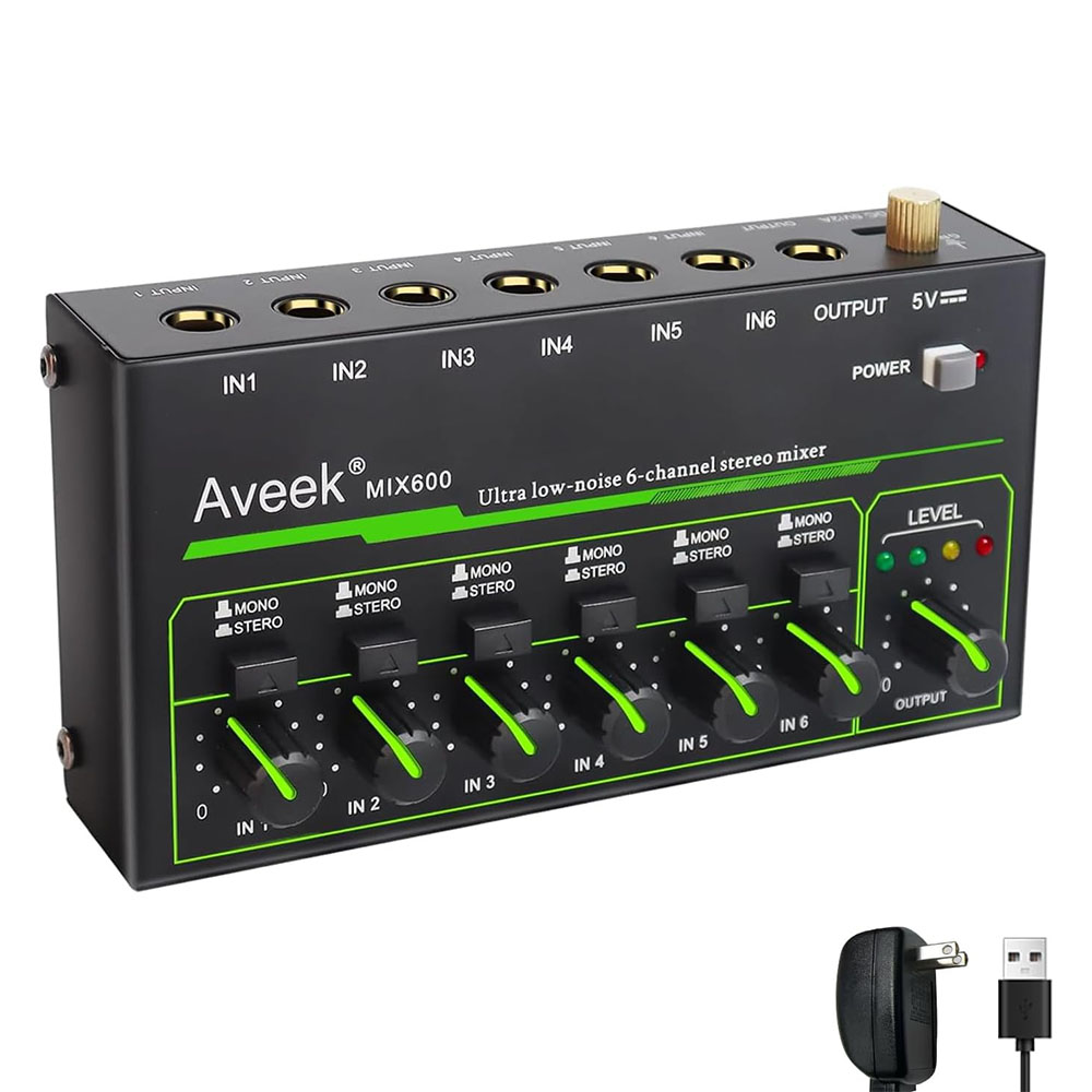 Aveek 10 Channel Mixer - Mini  - Audio Mixer 4 Channel 评论和价格