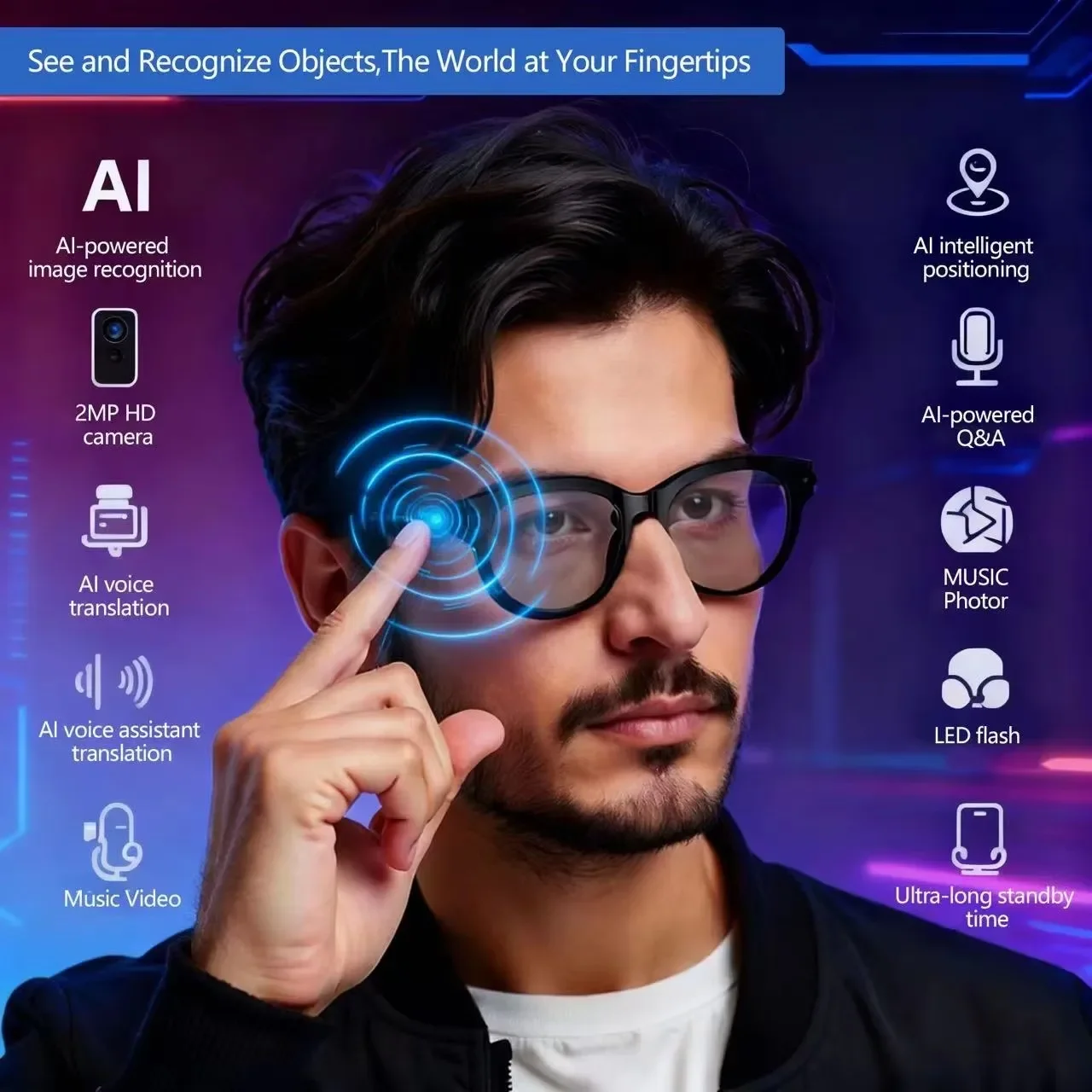 AI Sunglasses for Men with Rea - Audio Music To Video Ai Free 评论和价格