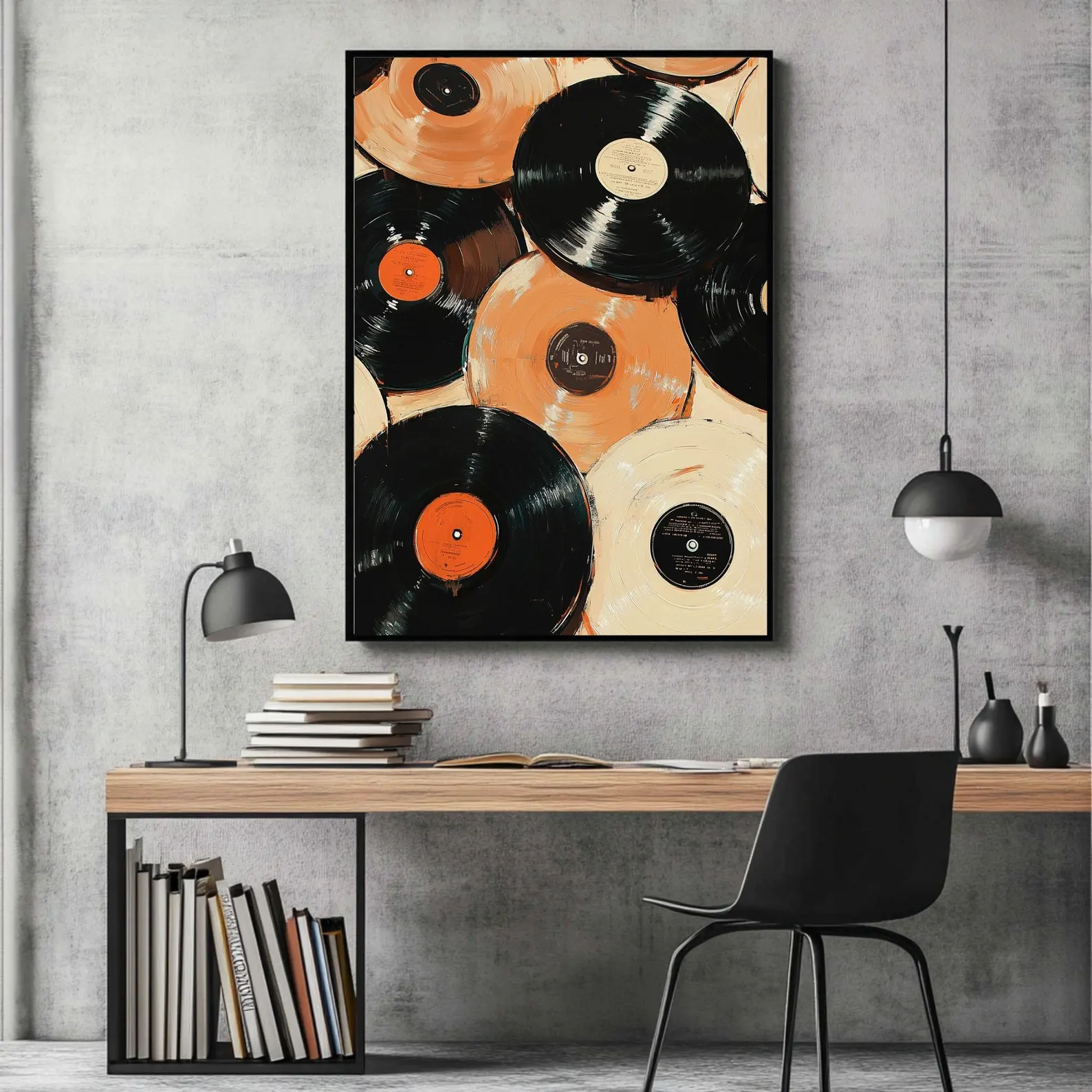Vintage Record Eclectic Wall A - Audio Music Recording 评论和价格