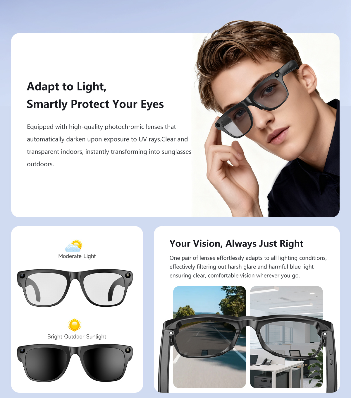 AI Smart Glasses Camera AI Pho - Audio Music Recording 评论和价格