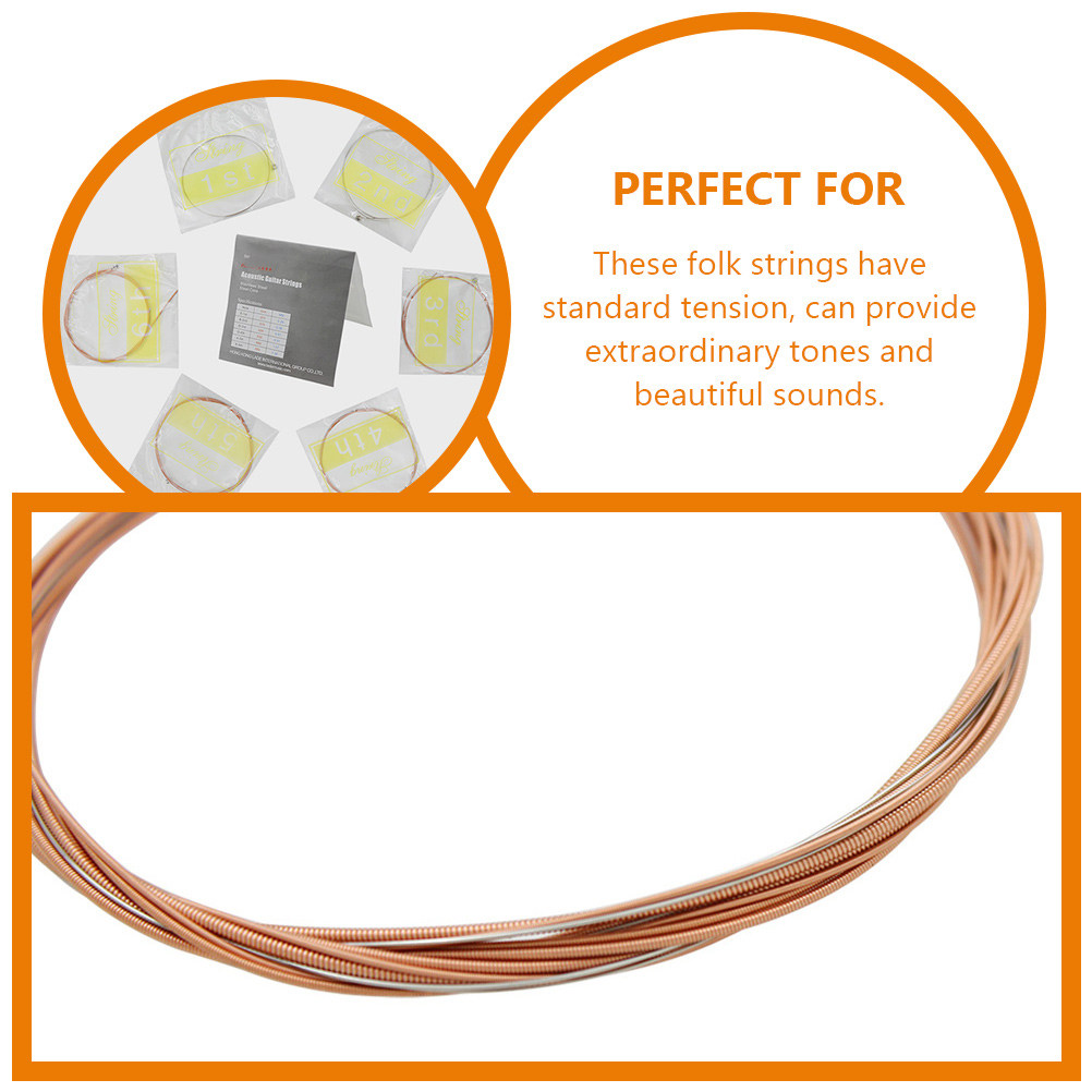 6Pcs Phosphor Bronze Acoustic  - Bass Guitar Strings 评论和价格