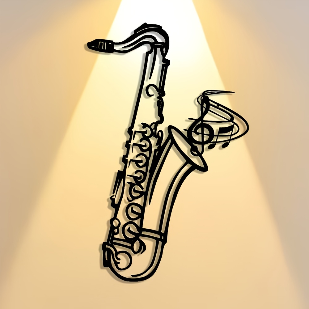 Metal Wall Art Saxophone Decor - Audio Music Live 评论和价格