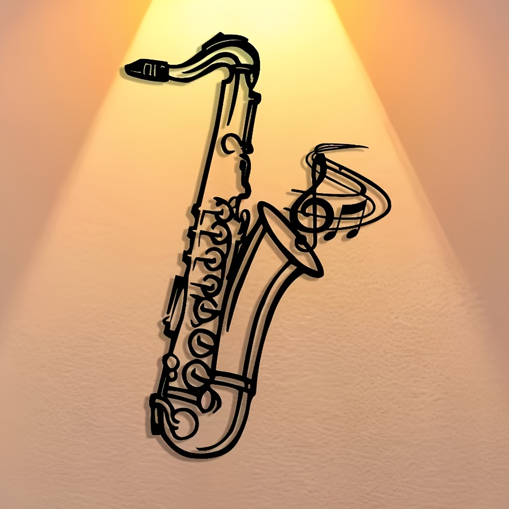 Metal Wall Art Saxophone Decor - Audio Music Live 评论和价格