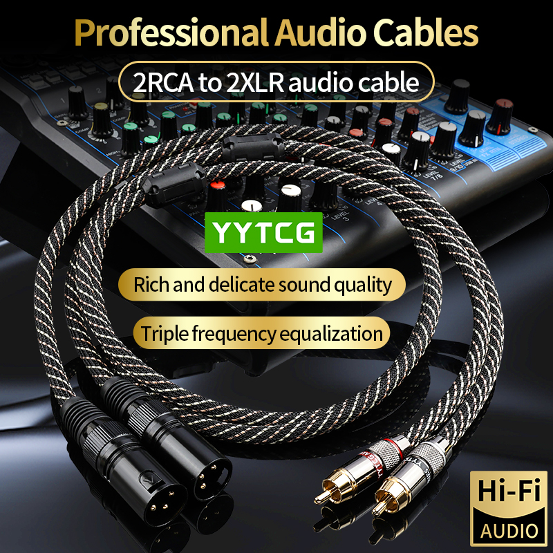 YYTCG HIFI 2RCA to 2XLR Audio  - Audio Music Mixer 评论和价格
