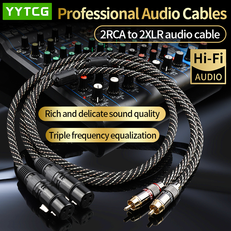 YYTCG HIFI 2RCA to 2XLR Audio  - Audio Music Mixer 评论和价格
