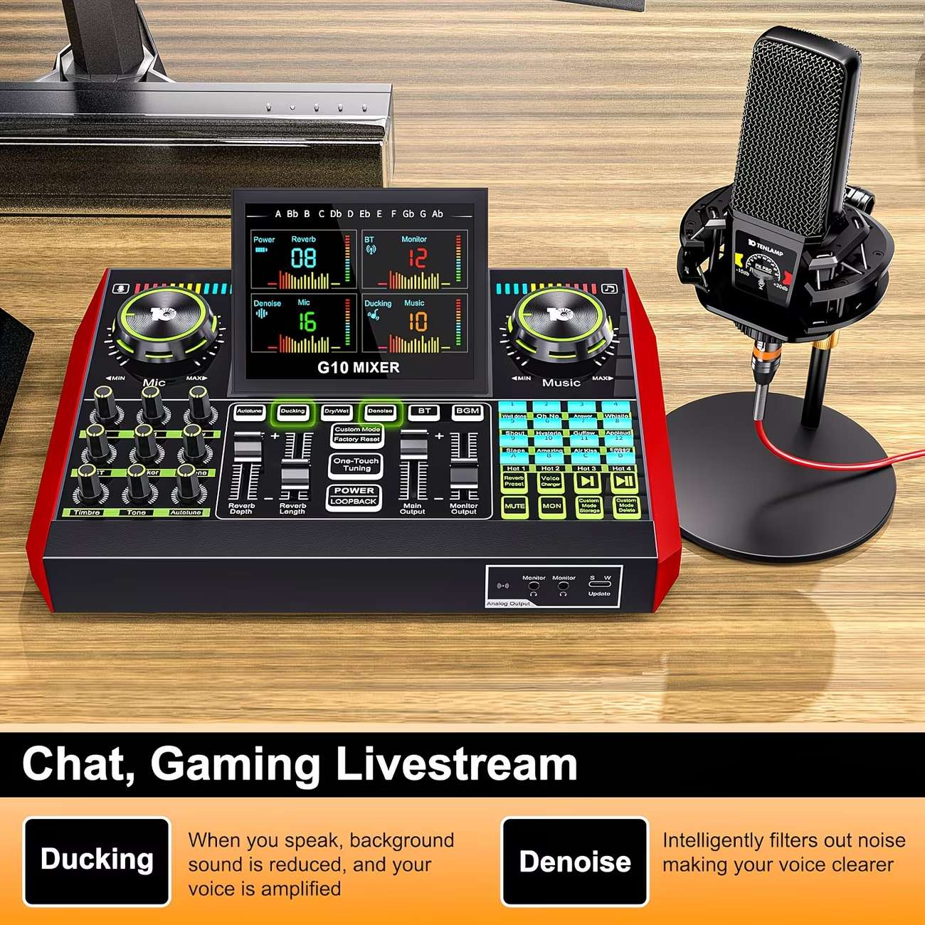 Tenlamp Audio Interface Mixer  - Audio Music Changer 评论和价格