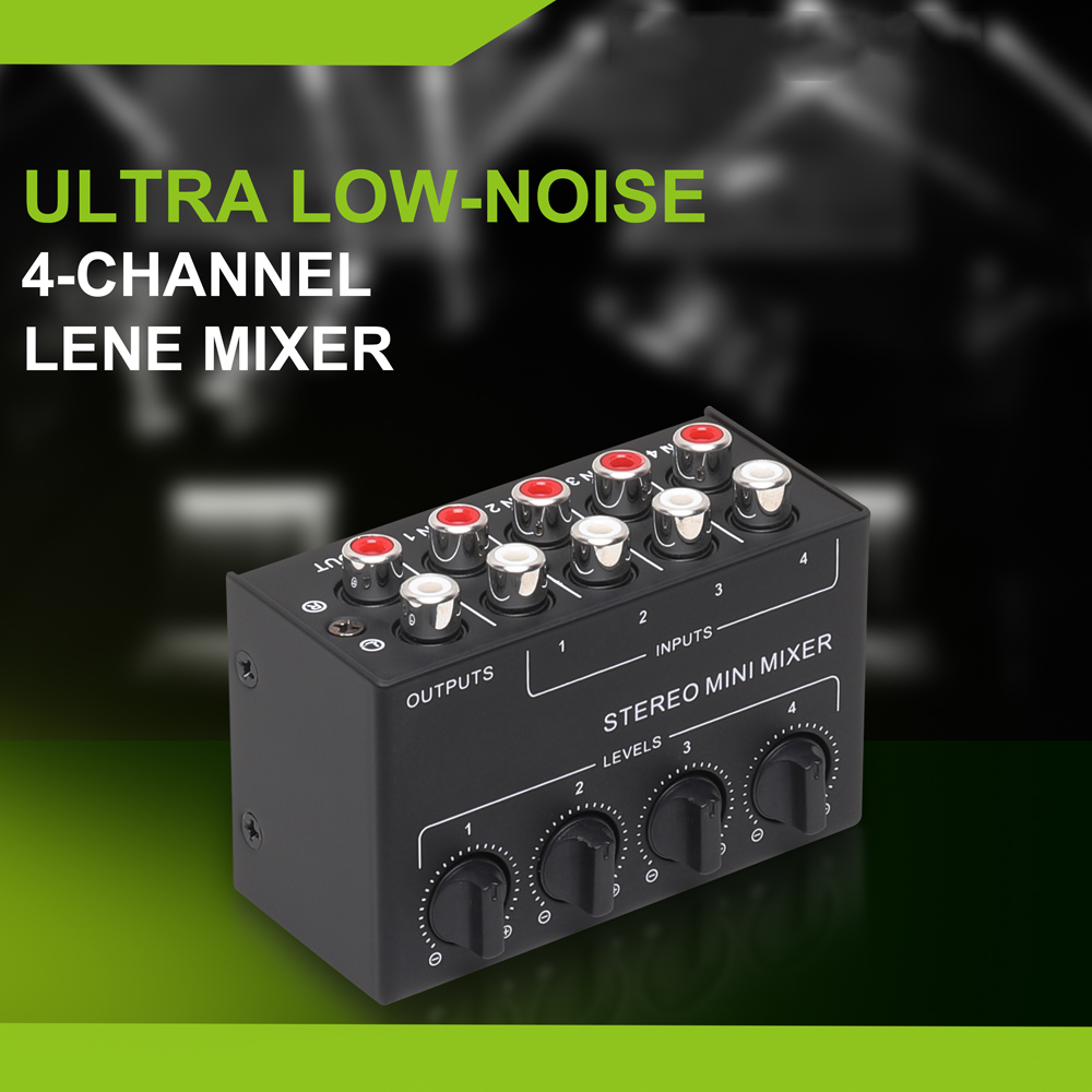 Professional Stereo 4 Channel  - Audio Mixer 4 Channel 评论和价格
