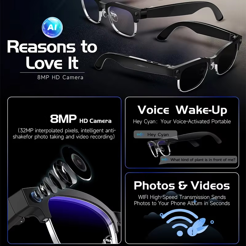 Smart Camera Glasses Photo and - Audio Music To Video Ai Free 评论和价格