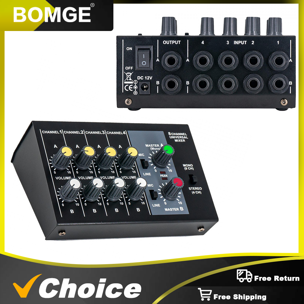 8 Channel Mixer - Mini 8 Compa - Audio Music Mixer 评论和价格