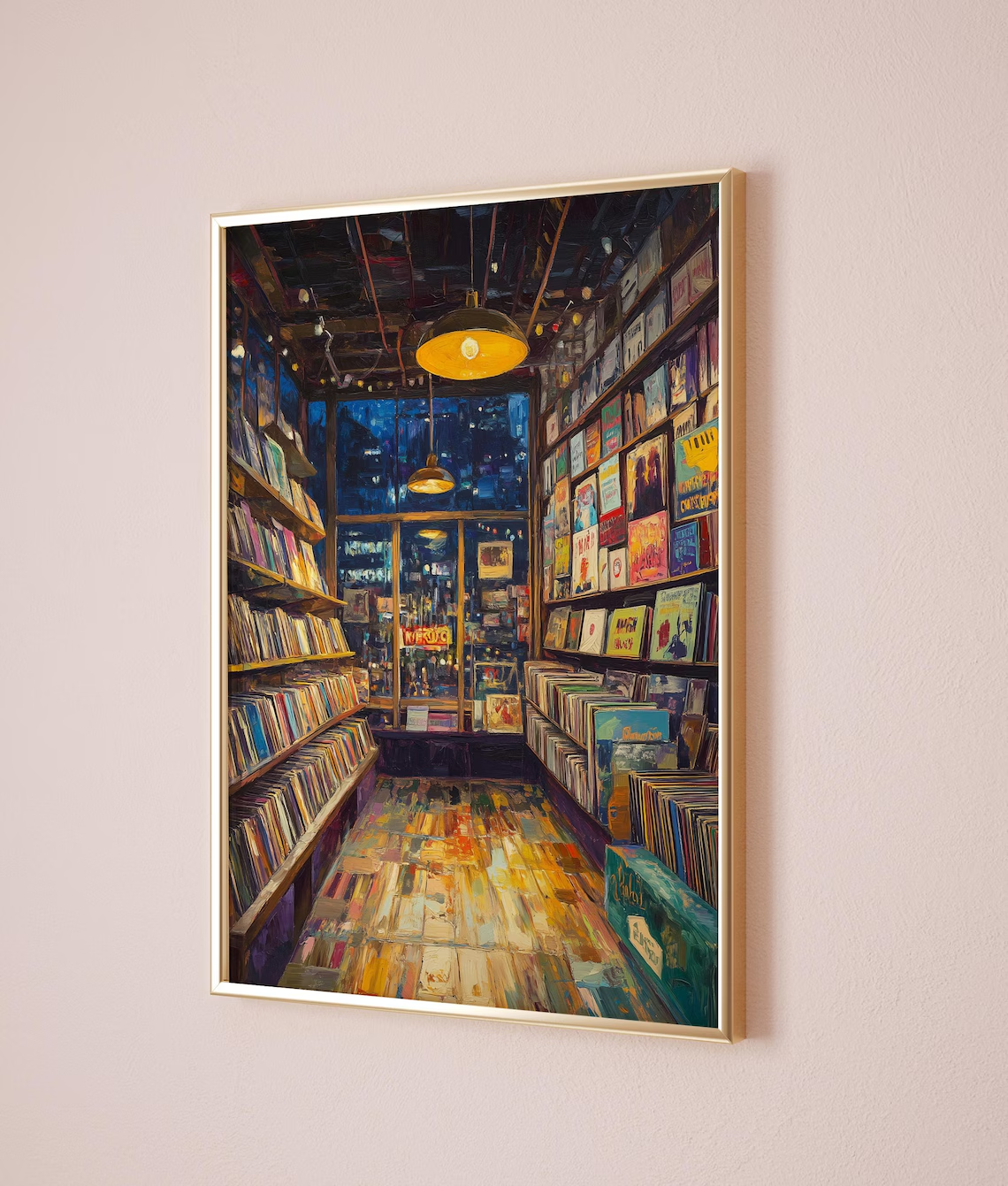 Retro Vinyl Record Store Poste - Audio Music Recording 评论和价格