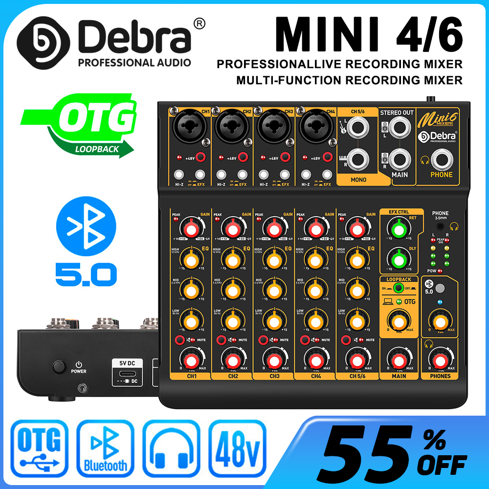 Mini6 6-Channel Audio Mixer, D - Audio Mixer 4 Channel 评论和价格