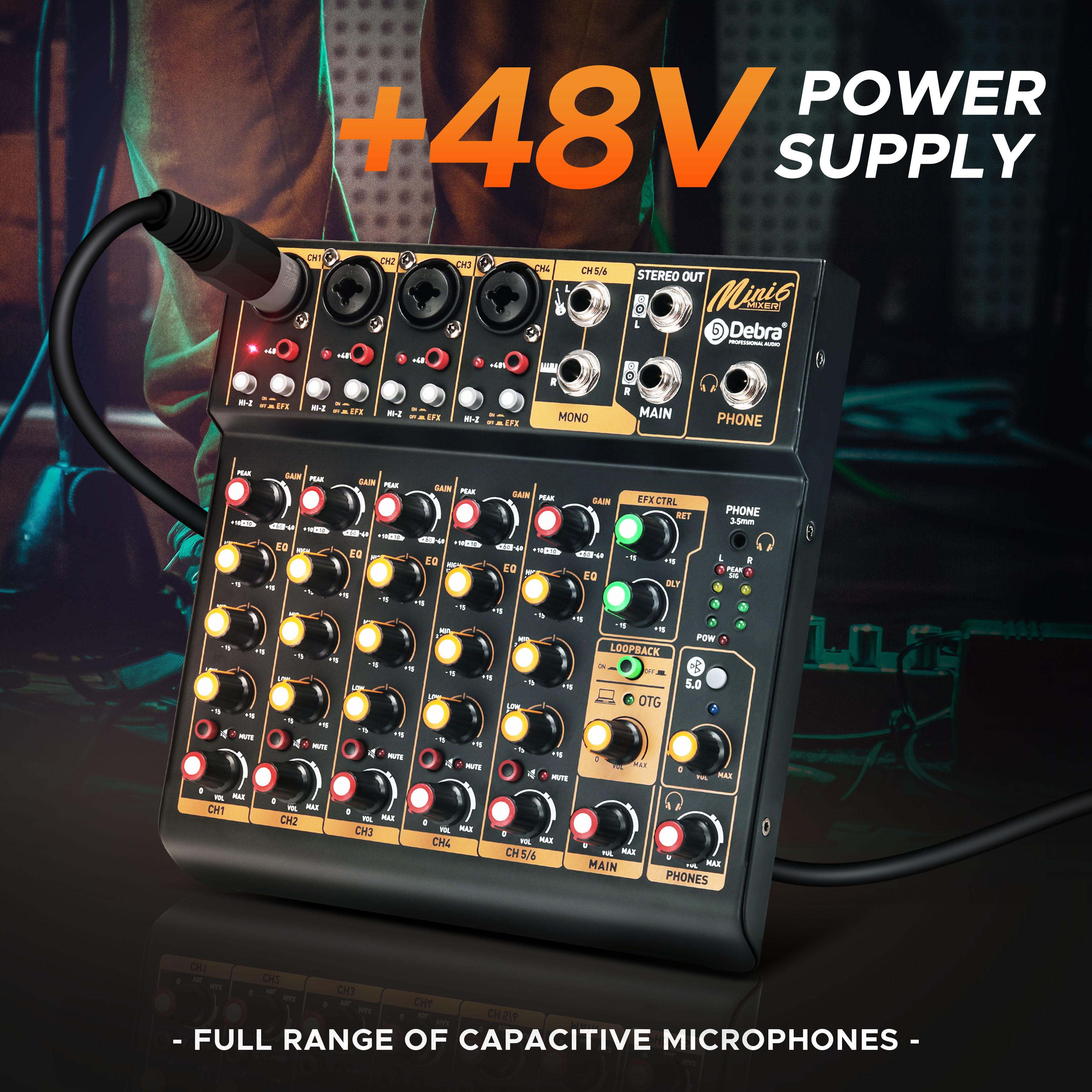 Mini6 6-Channel Audio Mixer, D - Audio Mixer 4 Channel 评论和价格