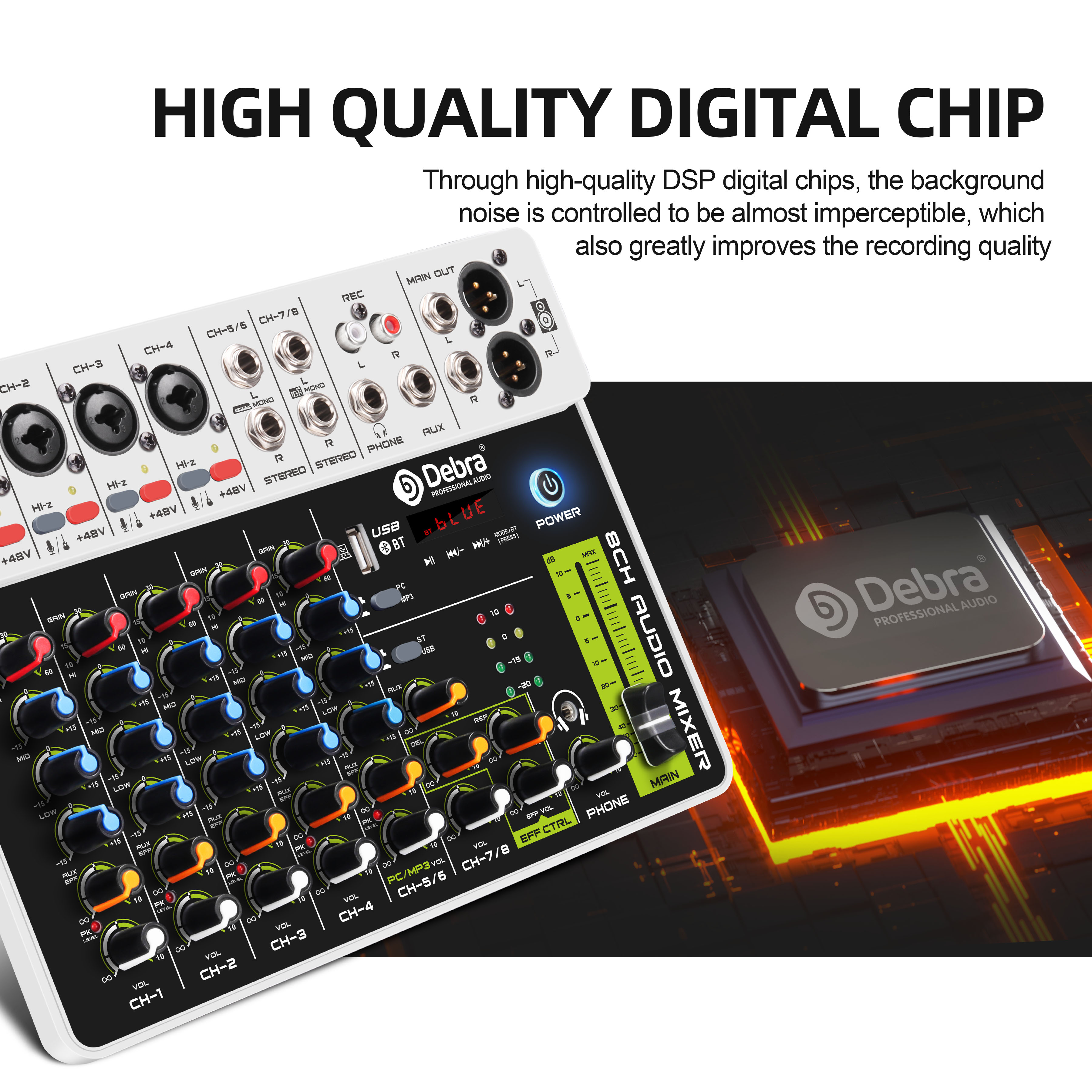 Debra V4/V8 Audio Interface Mi - Audio Mixer 4 Channel 评论和价格
