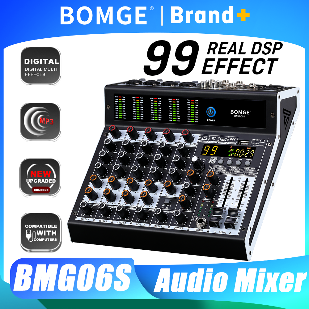 BOMGE Audio Mixer 6 Channel Mi - Audio Mixer 4 Channel 评论和价格