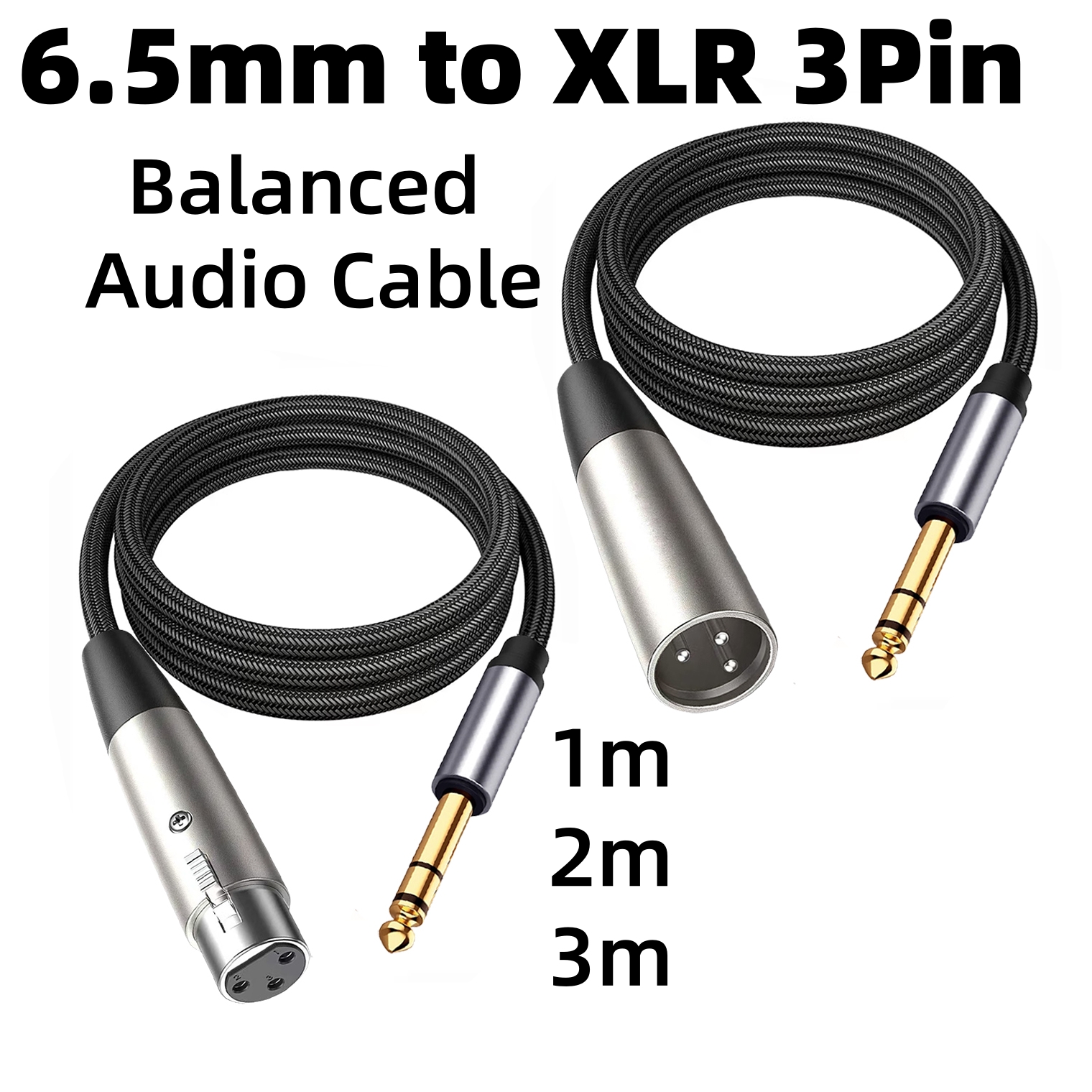 XLR to 1/4 TRS Cable 6.5mm(6.3 - Audio Music Mixer 评论和价格