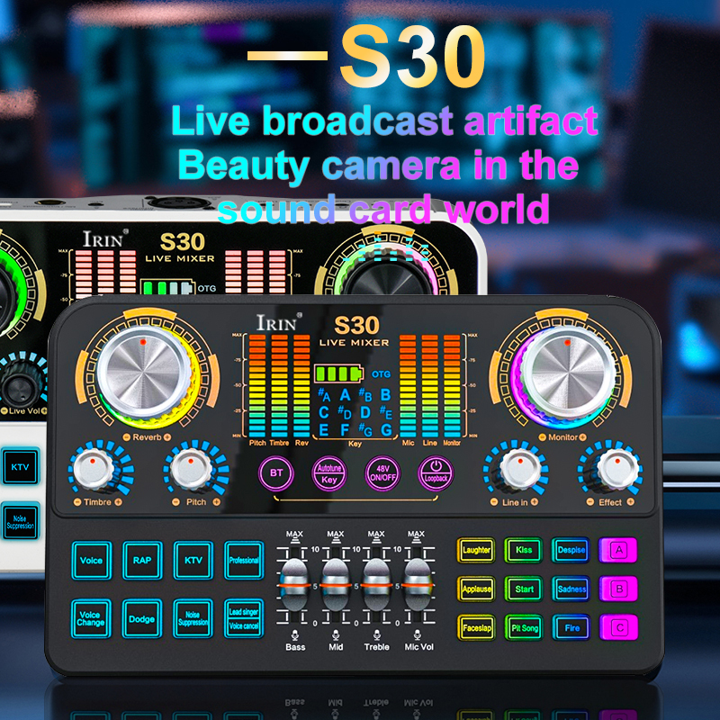 IRIN S30 Live Sound Card Audio - Audio Music Mixer 评论和价格