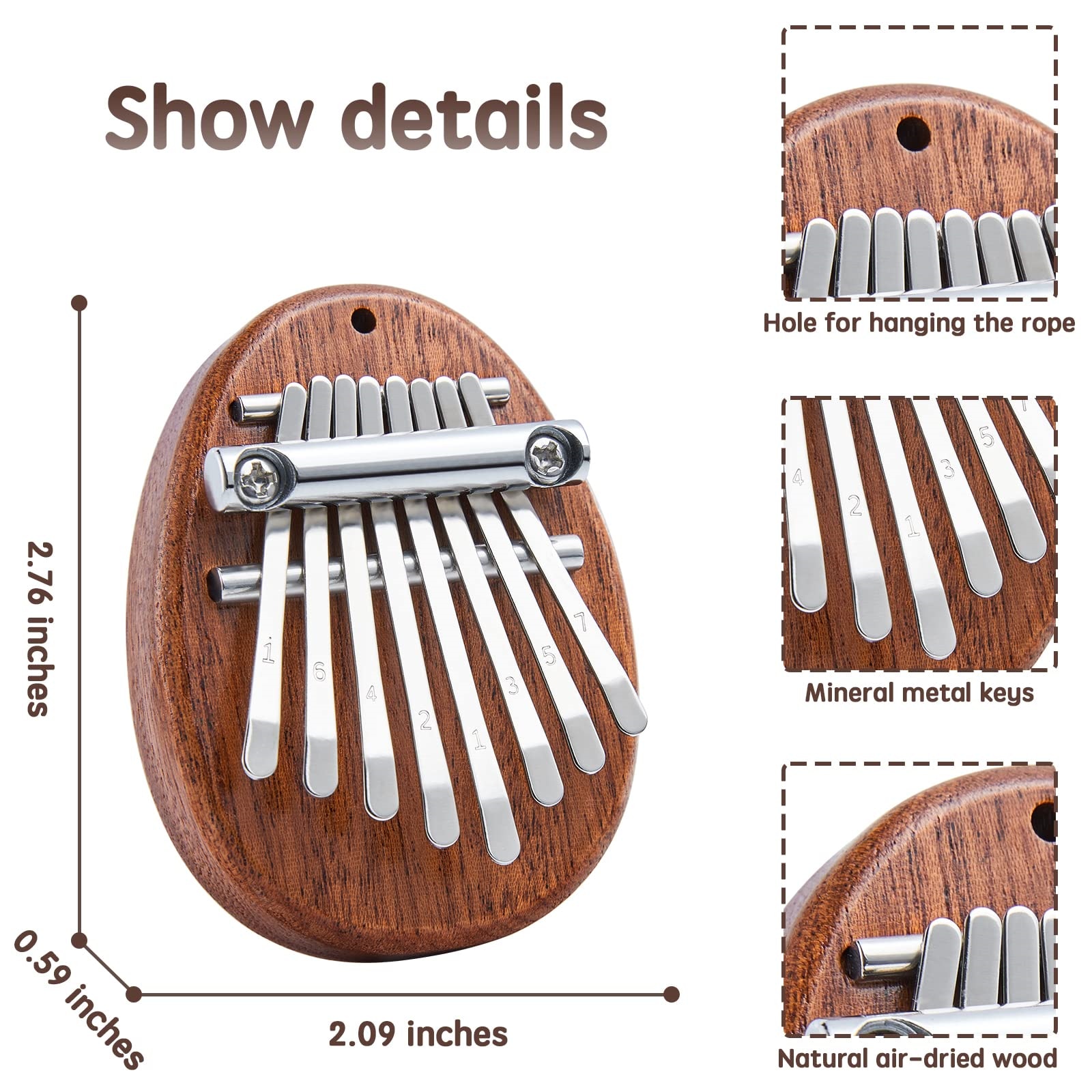 Mini Kalimba 8 Key Thumb Piano - Kalimba Thumb Piano 评论和价格