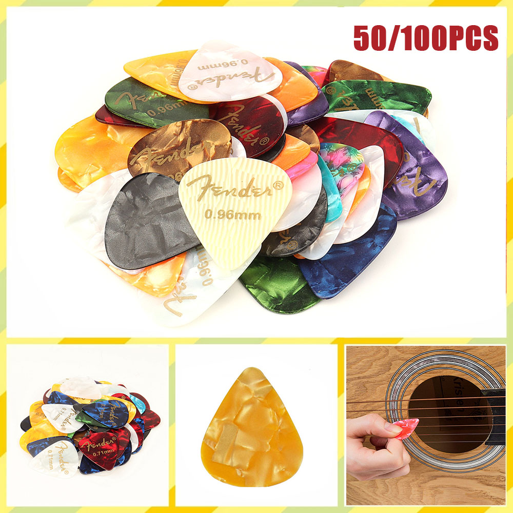 50&100 Pcs New Acoustic Picks  - Electric Guitar Pick Pack 评论和价格