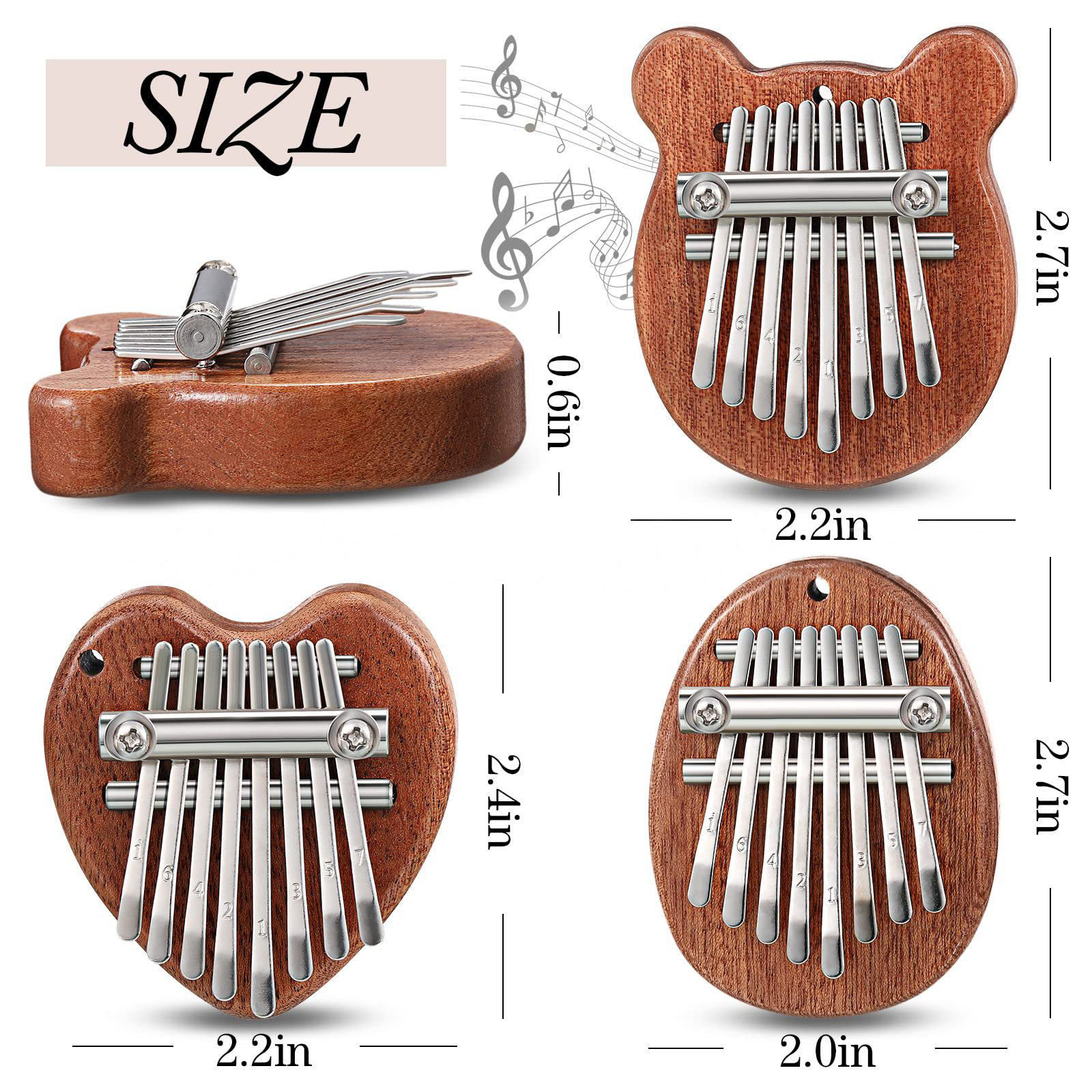 8 Keys Mini Kalimba Wooden Thu - Kalimba Thumb Piano 评论和价格