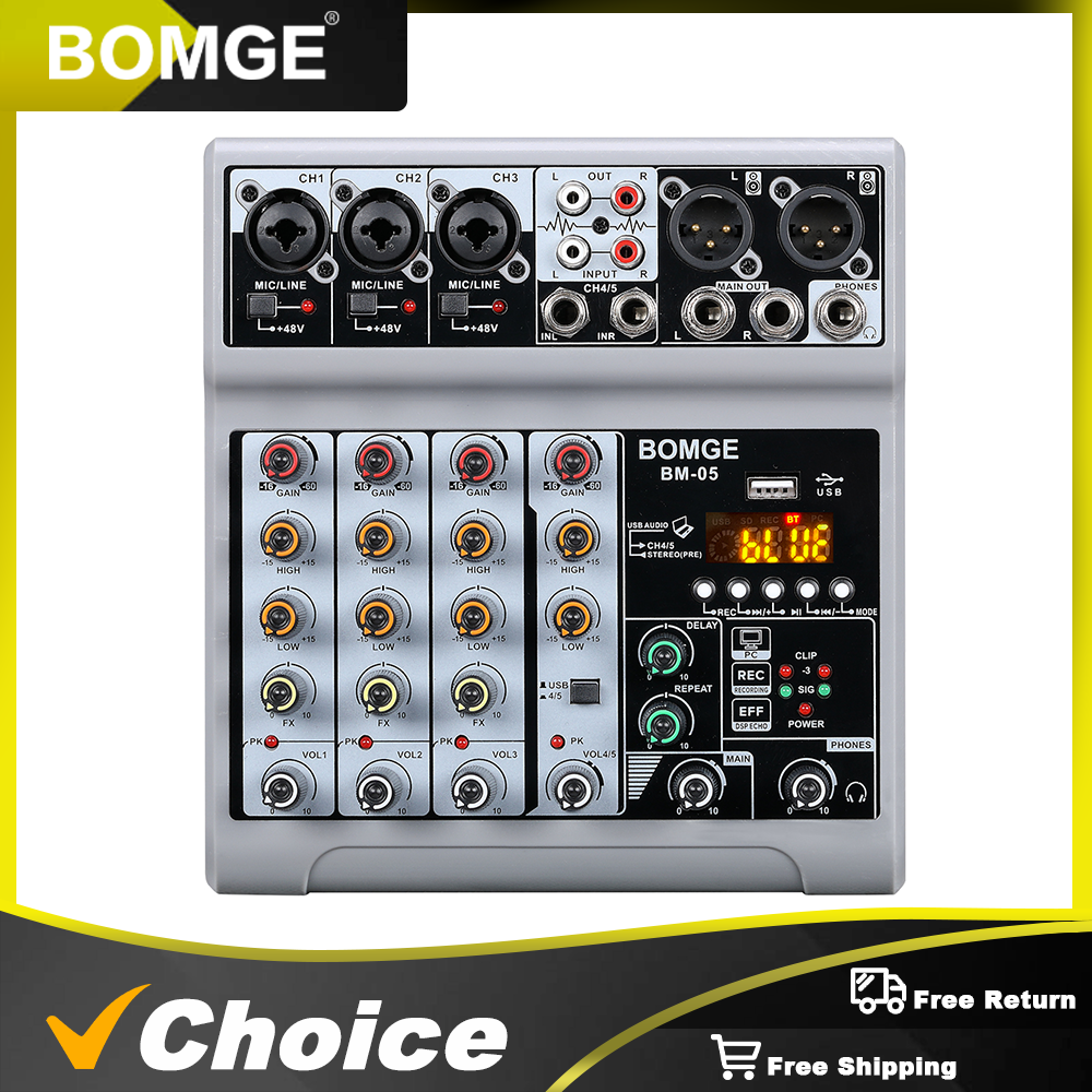 Mixer BM-05 Dj Mixing Console  - Audio Mixer 4 Channel 评论和价格