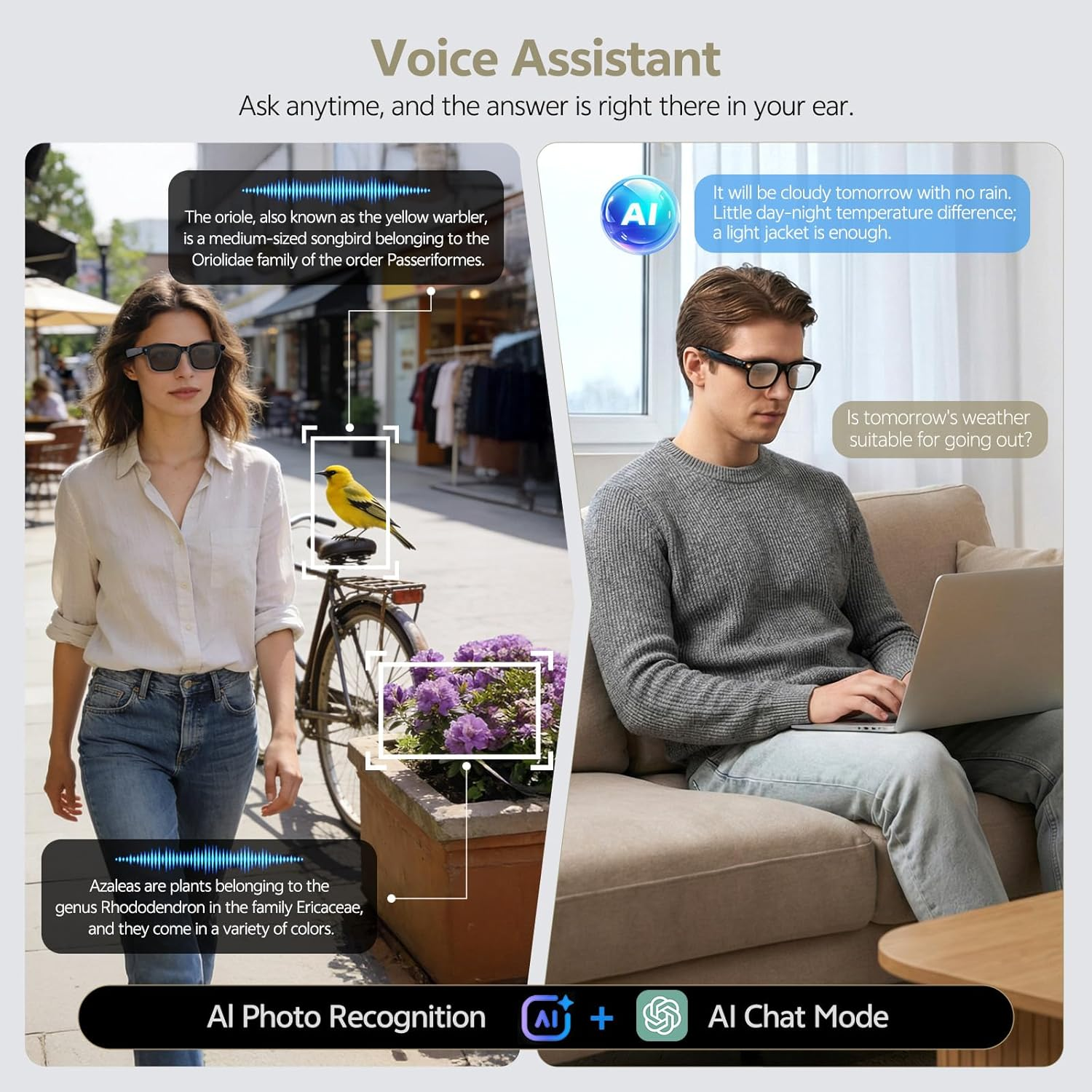 2026 Smart Camera Glasses 1080 - Audio Music To Video Ai Free 评论和价格