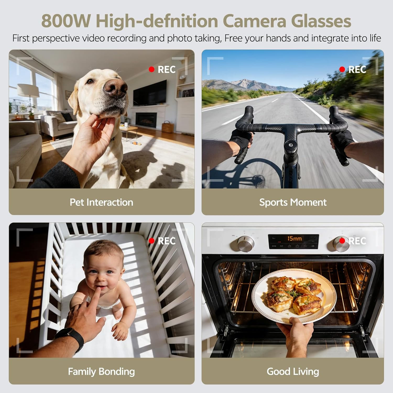 2026 Smart Camera Glasses 1080 - Audio Music To Video Ai Free 评论和价格