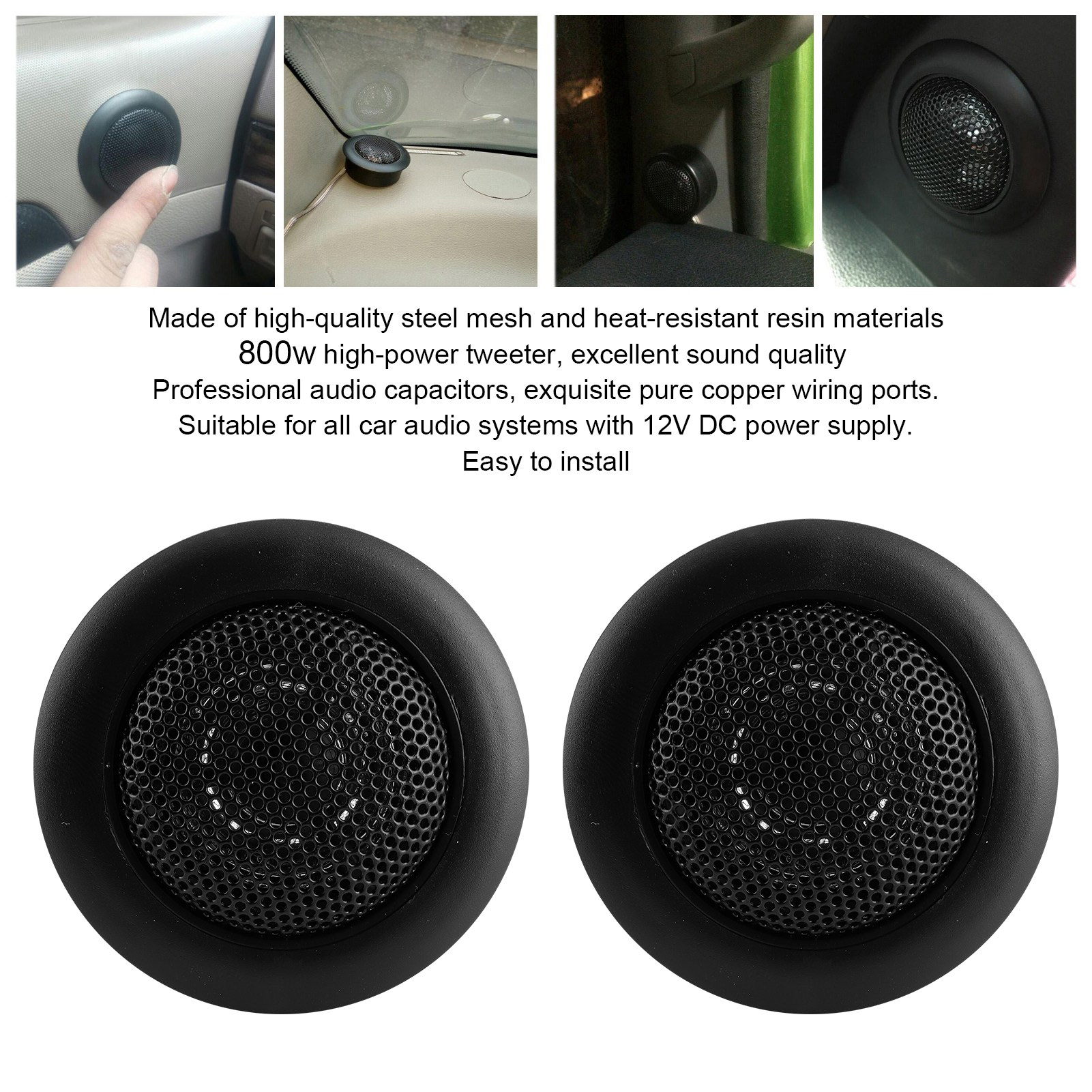 2Pcs Car Speakers Tweeter 120W - Audio Universal Music 评论和价格