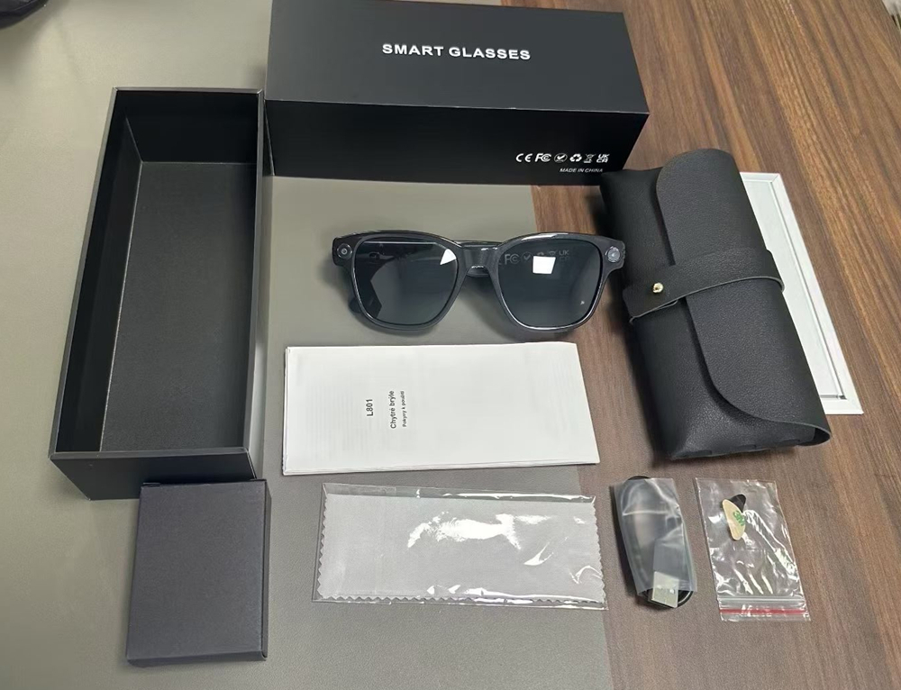 New L801 Smart Glasses 8MP 4K  - Audio Music To Video Ai Free 评论和价格