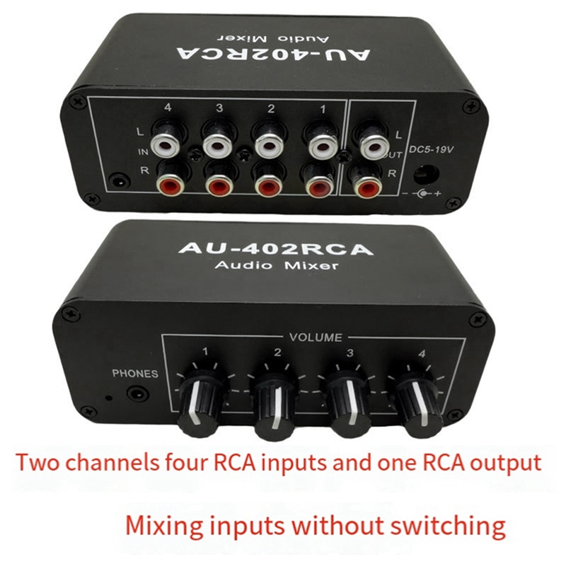 AU-402RCA Stereo Audio Mixer M - Audio Mixer 4 Channel 评论和价格