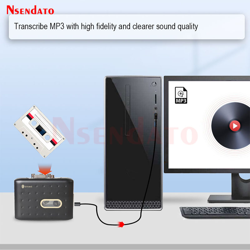 USB C Cassette Capture Player  - Audio Music Converter To Mp3 评论和价格