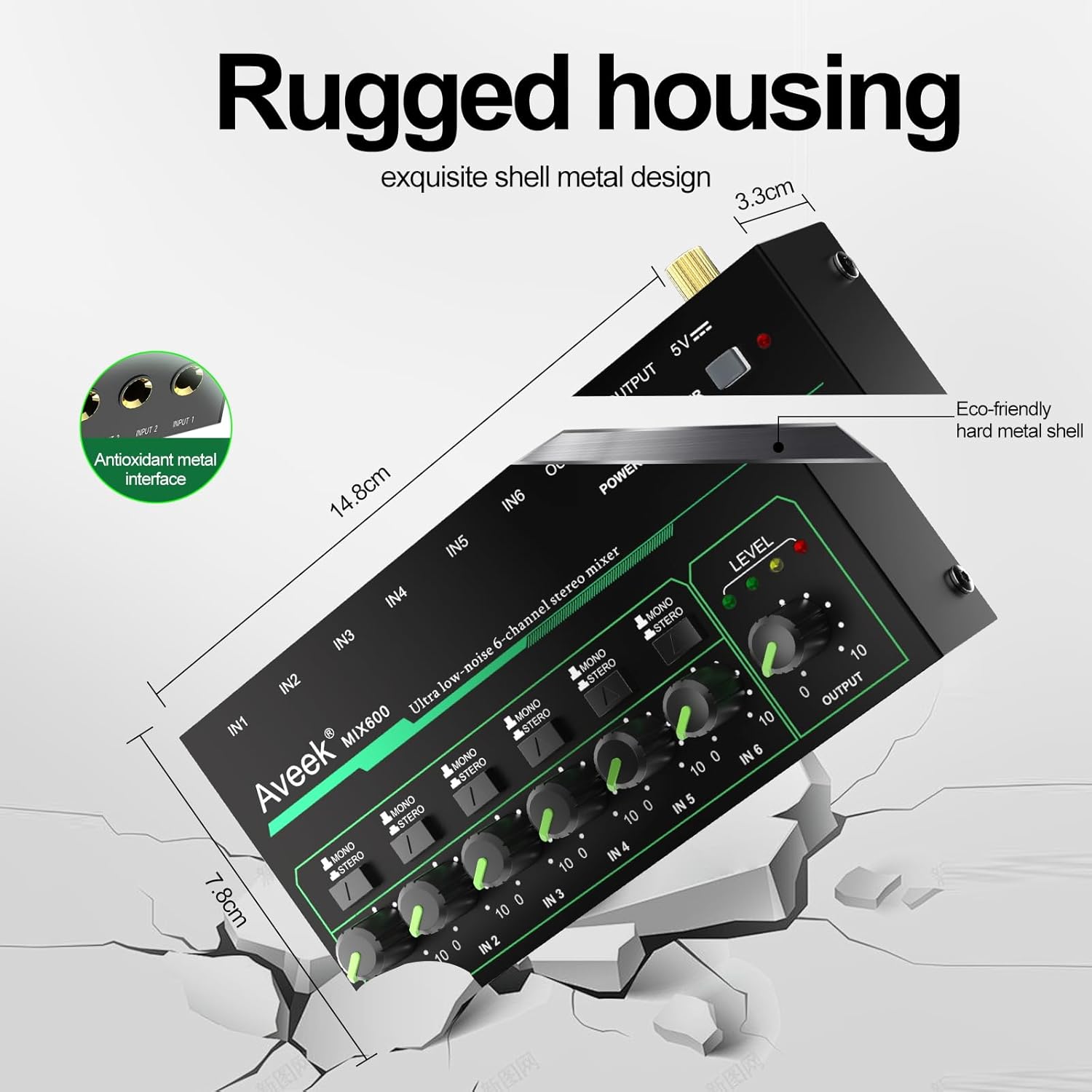 Aveek 6 Channel Mixer - Mini 6 - Audio Mixer 4 Channel 评论和价格