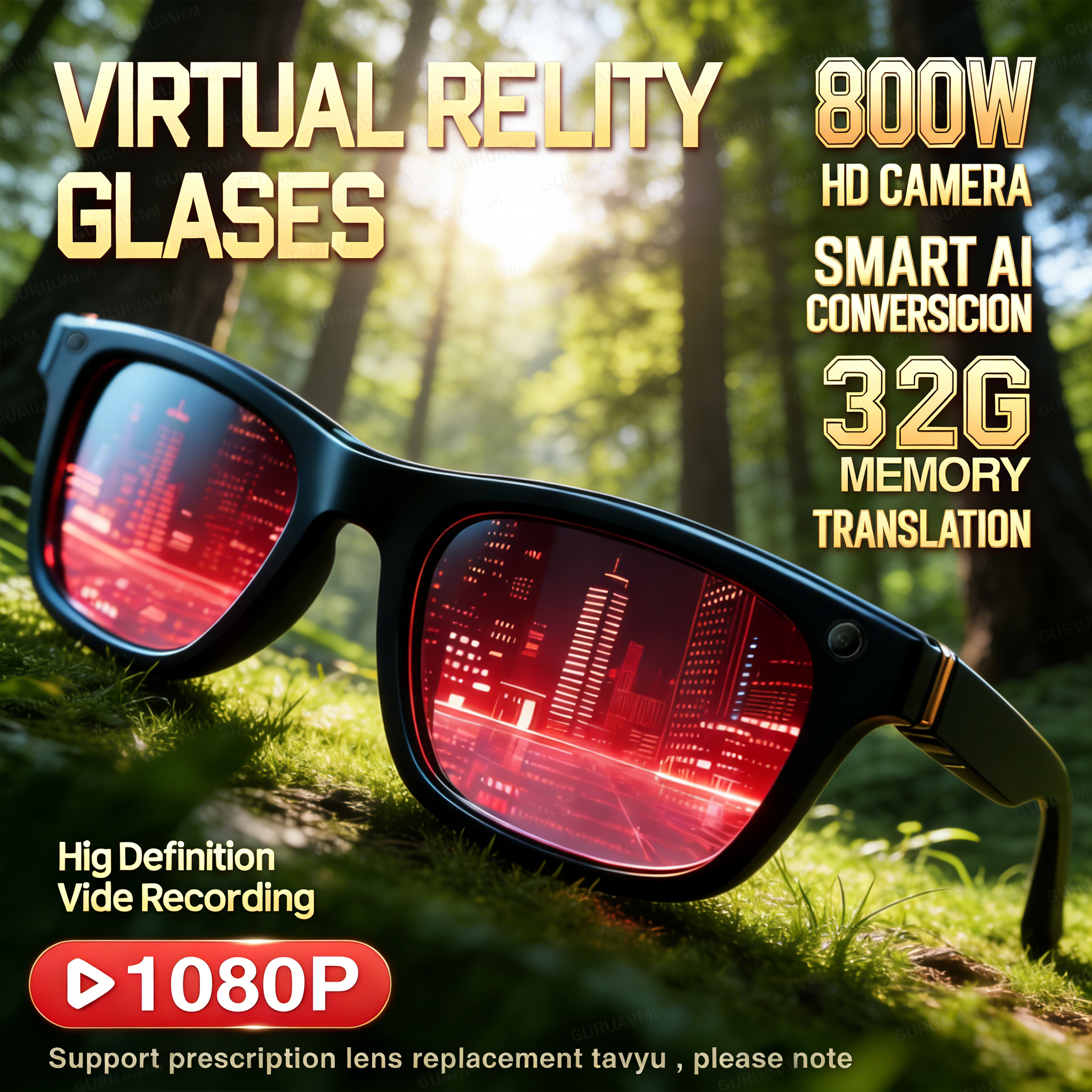 2026 New AI Smart Glasses with - Audio Music To Video Ai Free 评论和价格