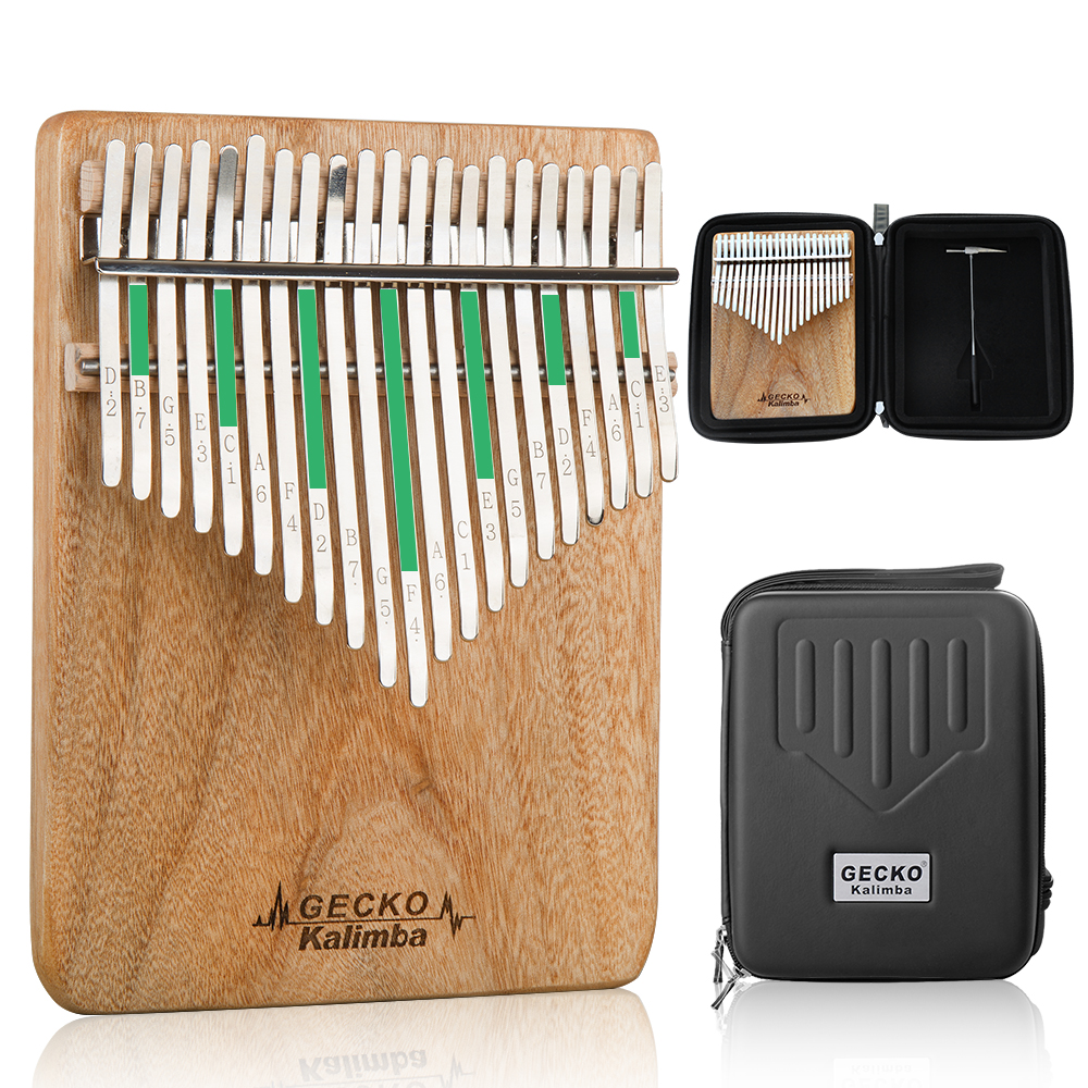 GECKO Kalimba 21-Key Camphor W - Kalimba Thumb Piano 评论和价格