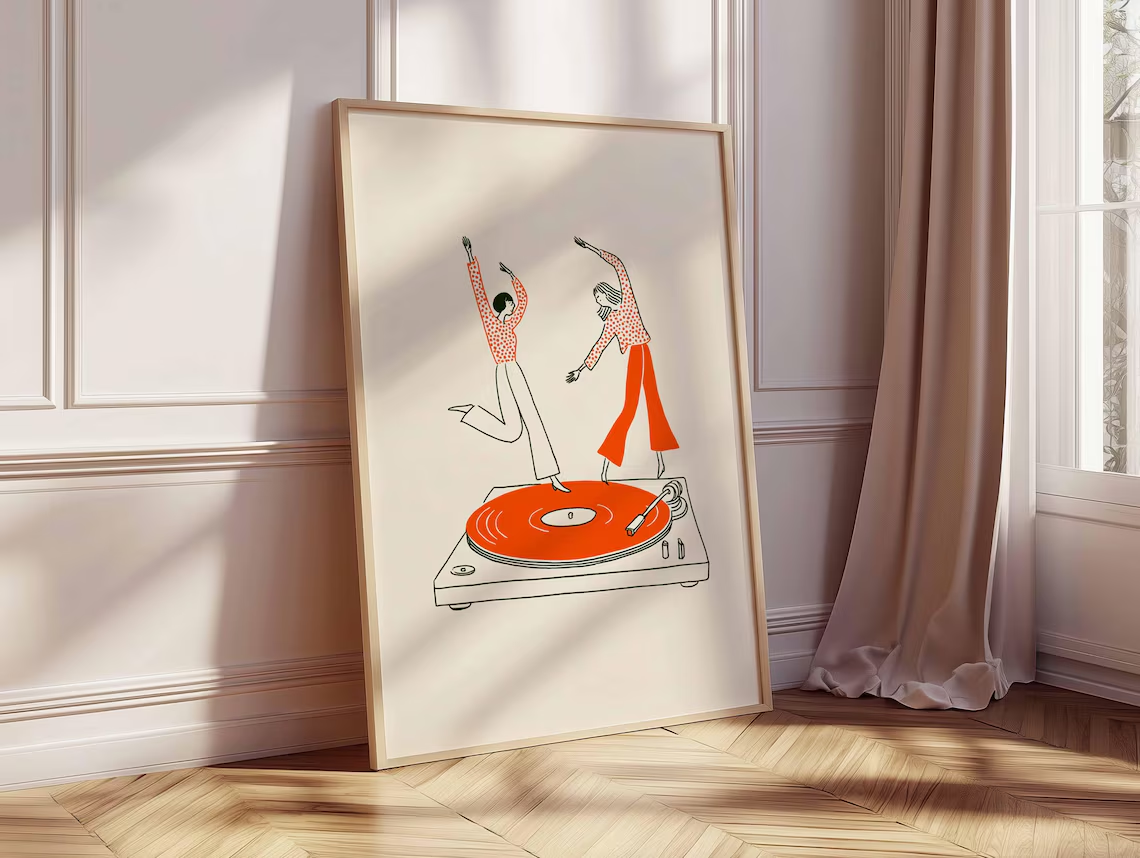 Dancing Couple Wall Art Print, - Audio Music Live 评论和价格