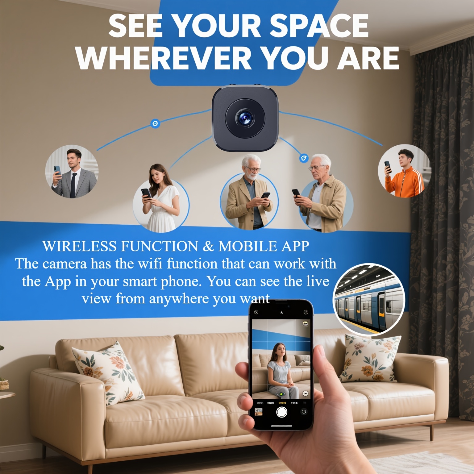 1080P HD Mini WiFi Camera Indo - Audio Music Recording 评论和价格
