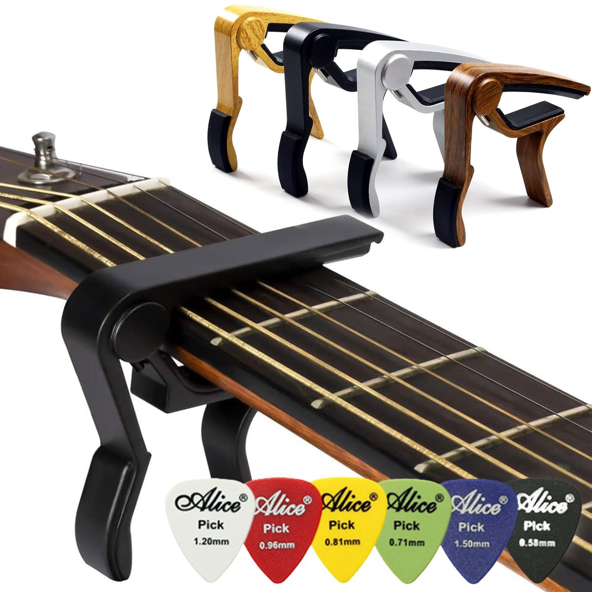 Black Alloy Quick Change Guita - Electric Guitar Pick Pack 评论和价格