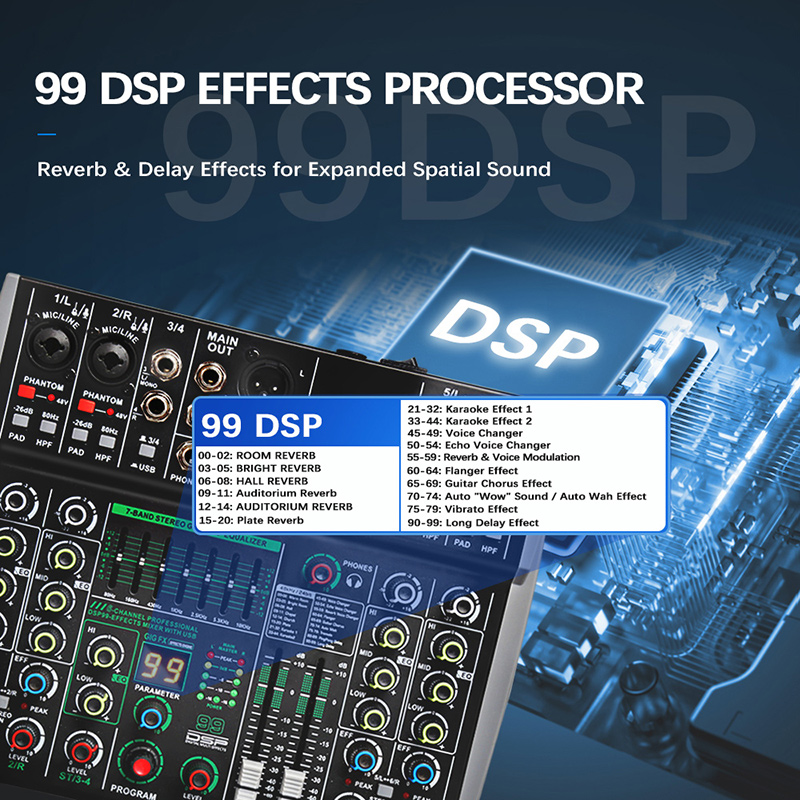 6 Channel Mixing Console 48V 9 - Audio Mixer 4 Channel 评论和价格