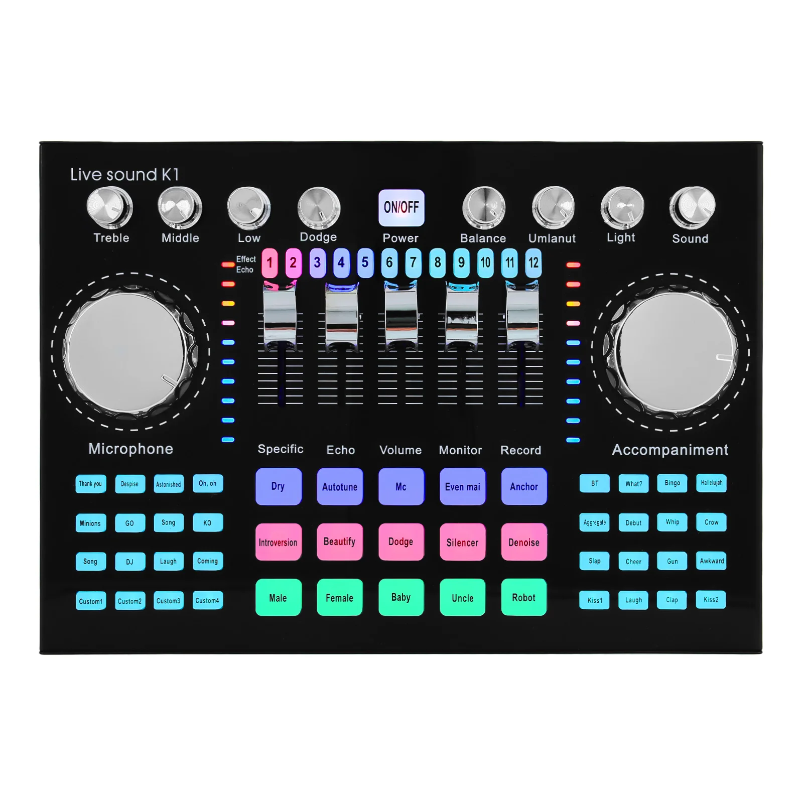 K1 Live Sound Card Voice Chang - Audio Music Changer 评论和价格