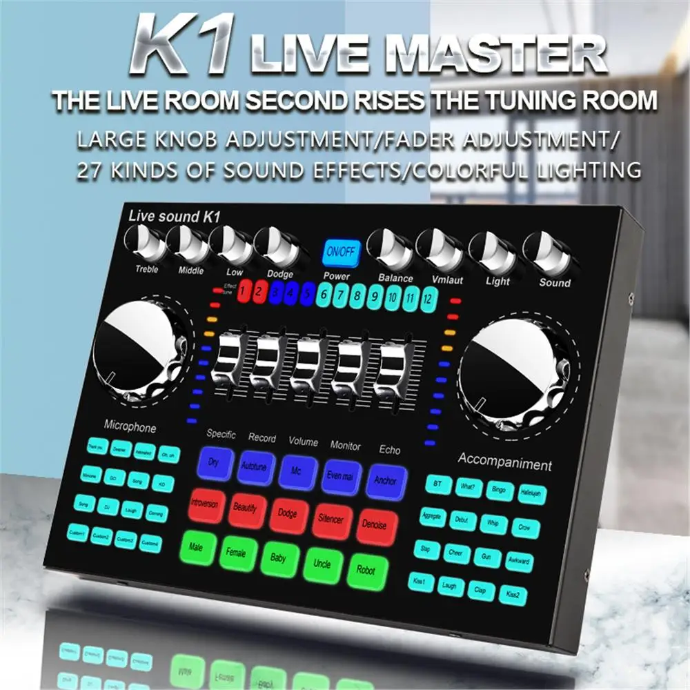 K1 Live Sound Card Voice Chang - Audio Music Changer 评论和价格