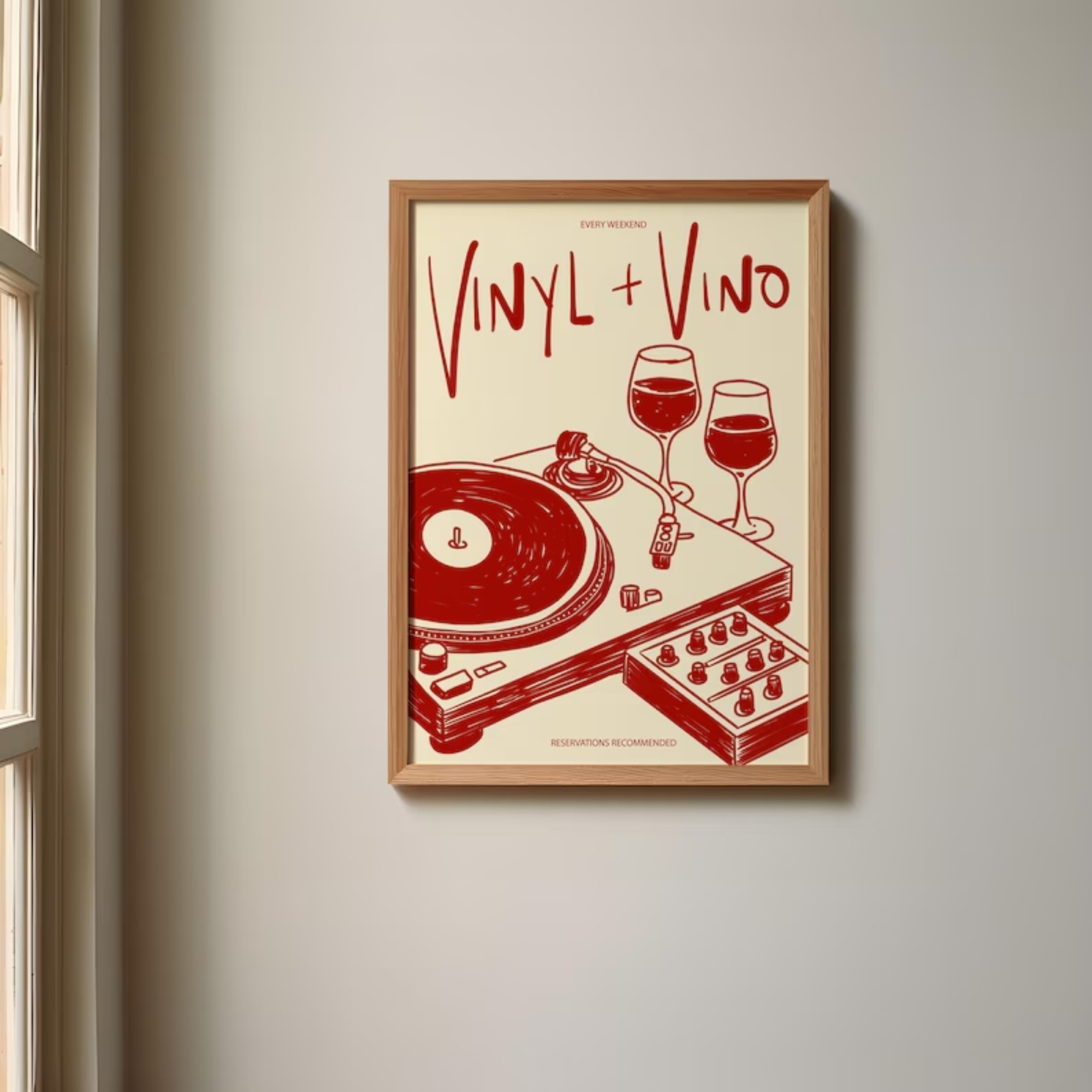 Vinyl & Vino Music Illustratio - Audio Music Live 评论和价格