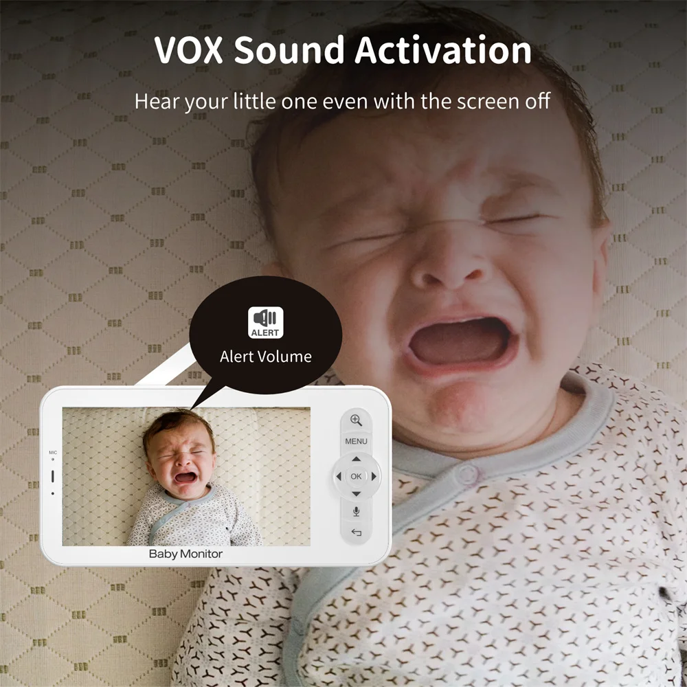 Babystar 5 Inch Wifi Baby Moni - Audio Music To Video 评论和价格