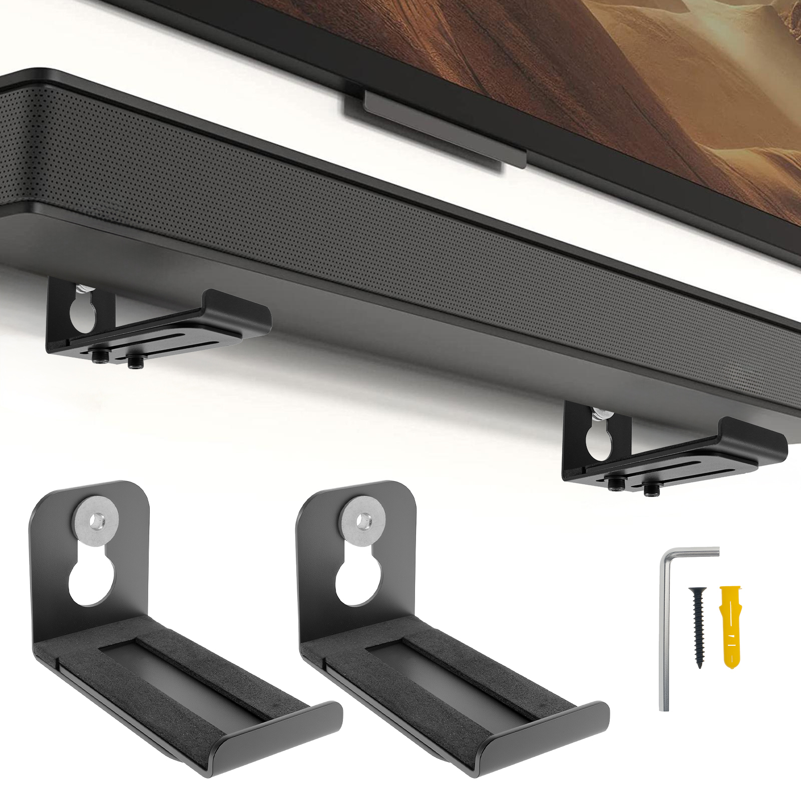 2Pcs Soundbar Speaker Stands W - Audio Music Live 评论和价格